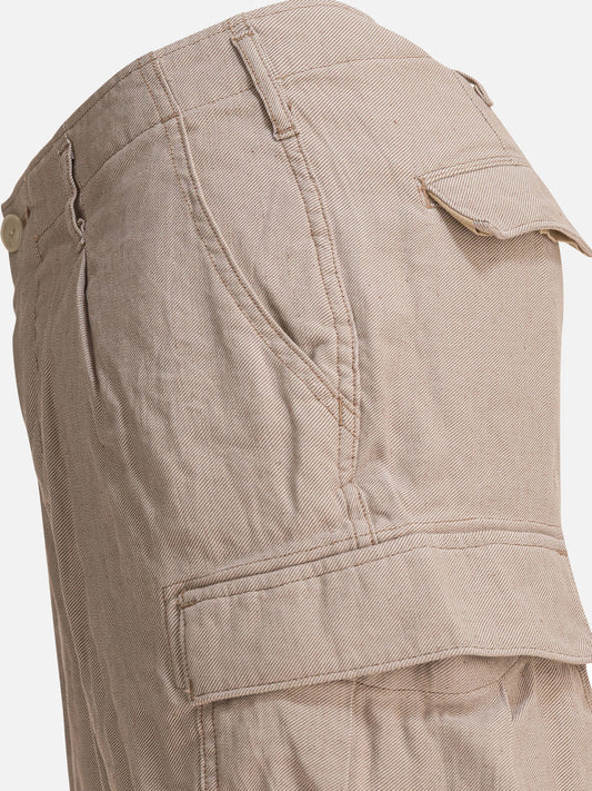 nonnative Linen cargo shorts Beige

