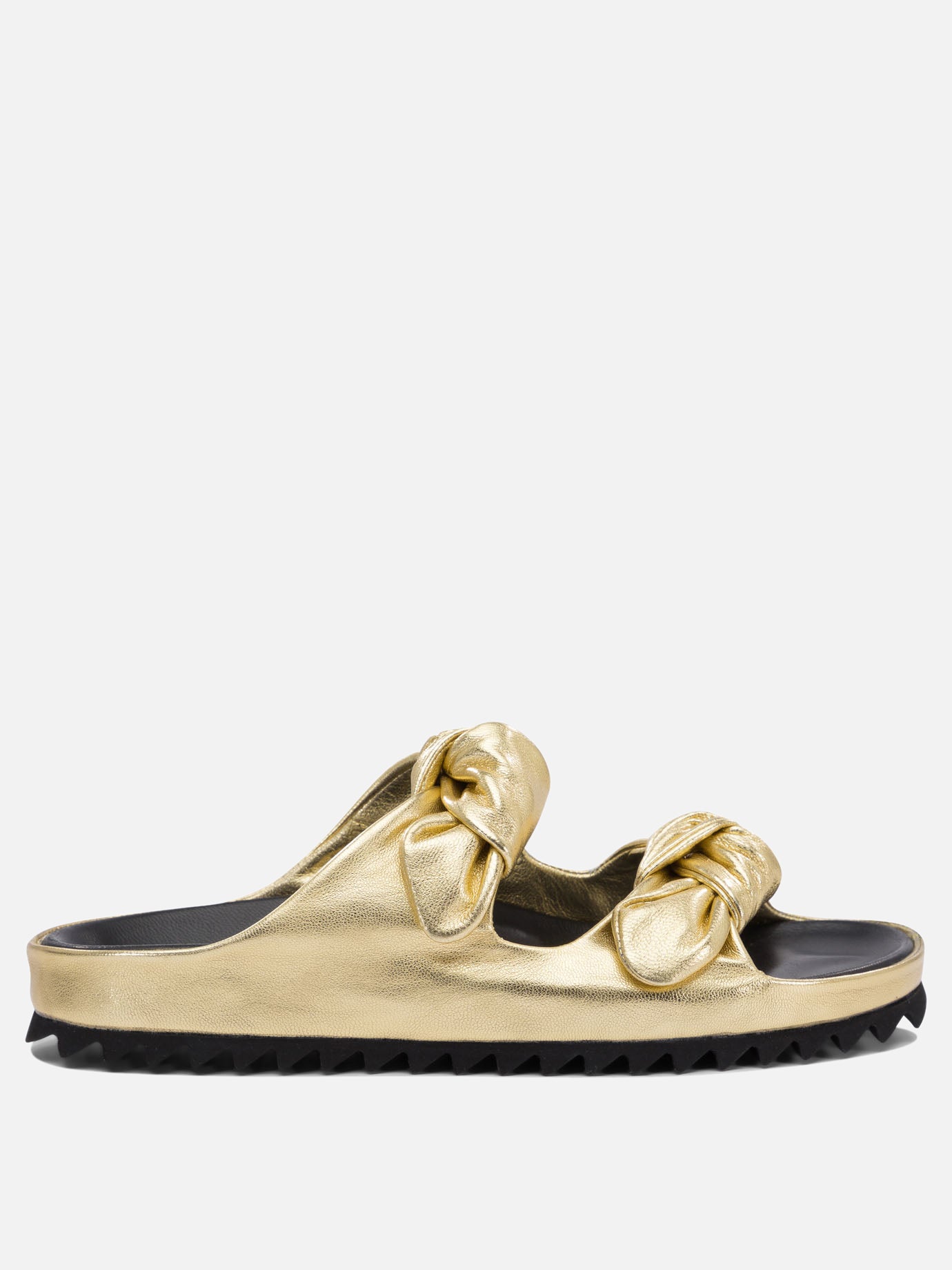Flat sandals 100% leather - 100% rubber  Gold - Officine Creative Women | PDP | VIETTI Online Store | thumbnail