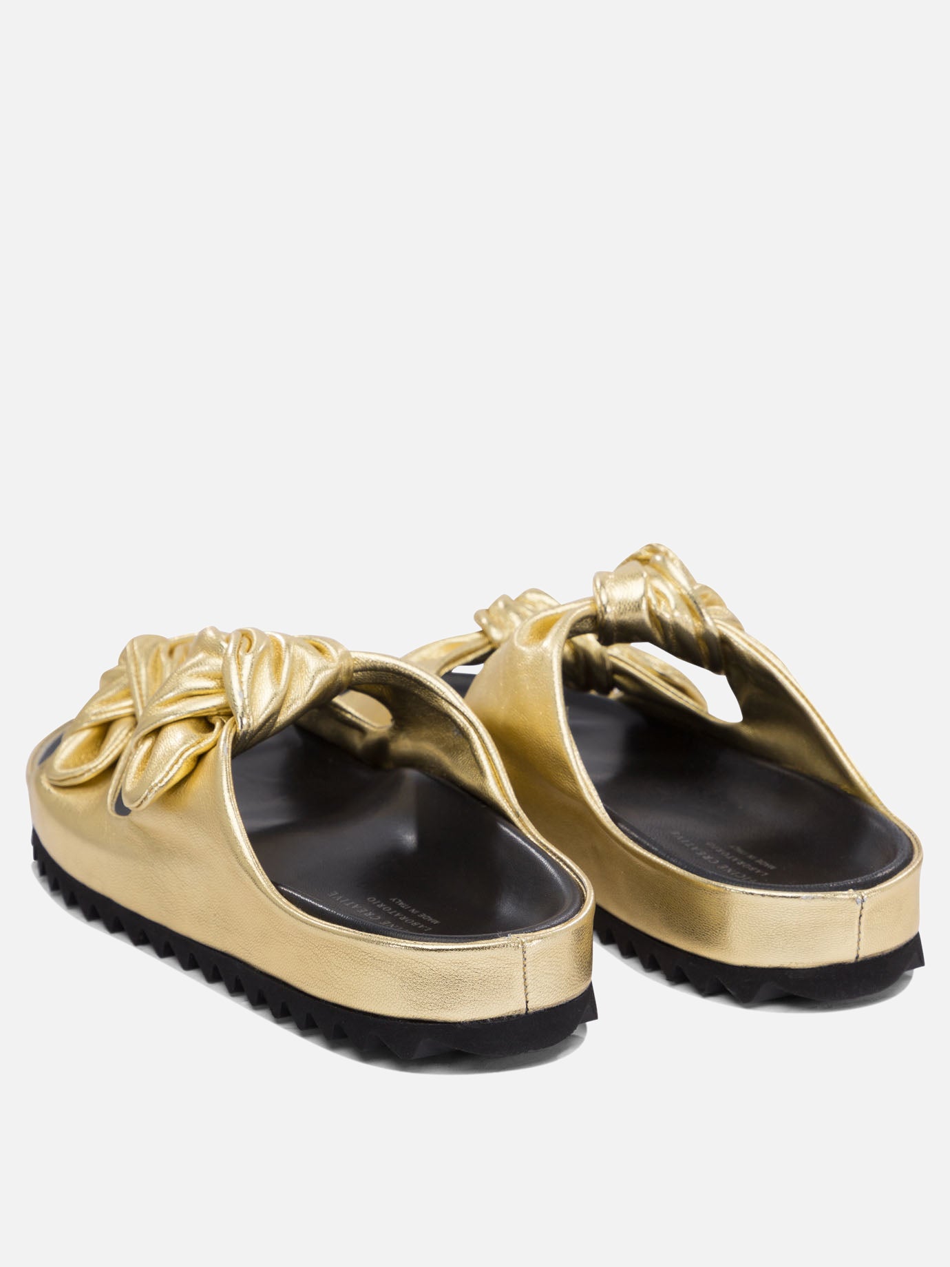 Flat sandals 100% leather - 100% rubber  Gold - Officine Creative Women | PDP | VIETTI Online Store | thumbnail_4