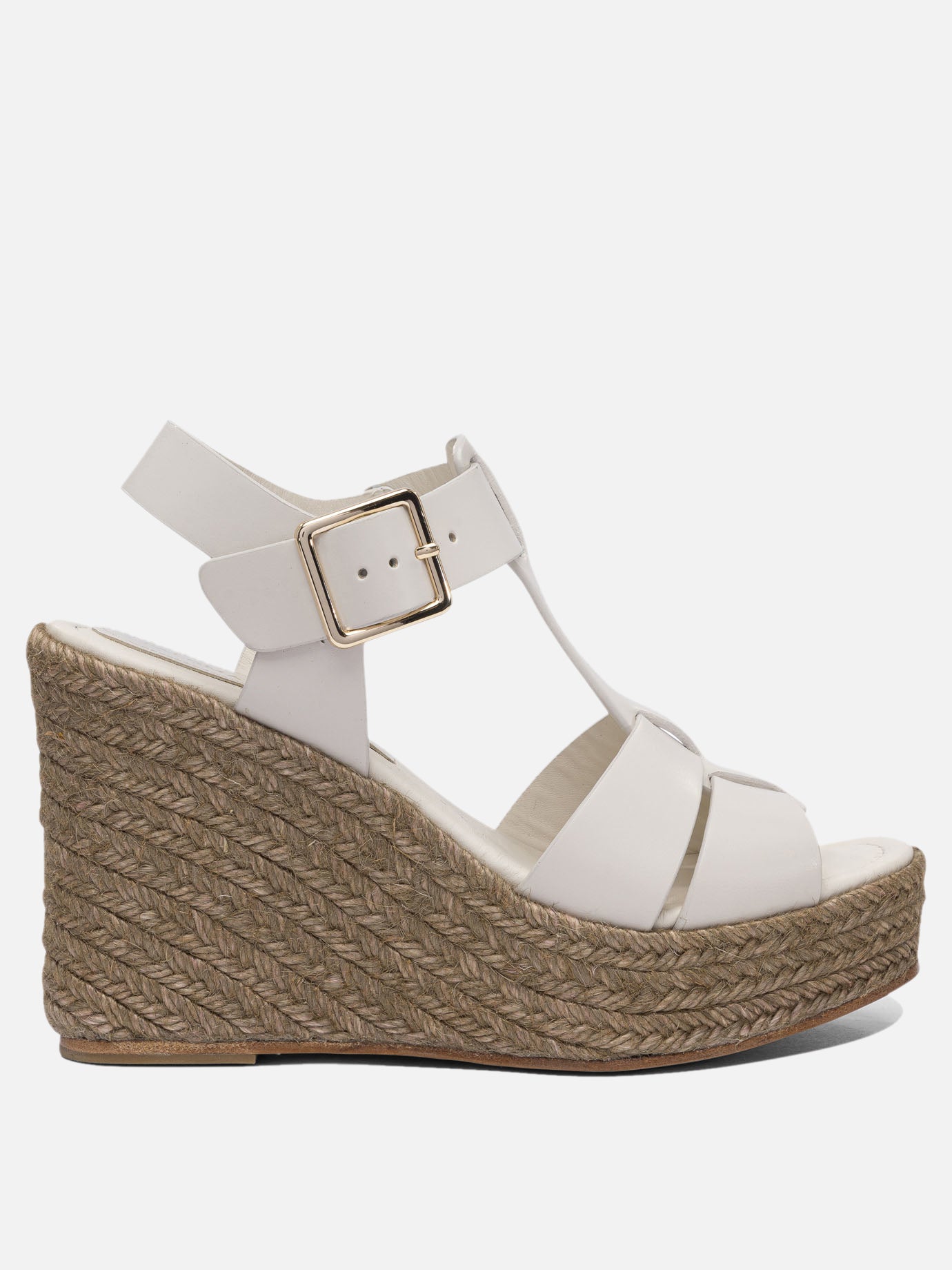 Heeled sandals 100% cow leather - 100% cow leather  White - Paloma Barceló Women | PDP | VIETTI Online Store | thumbnail