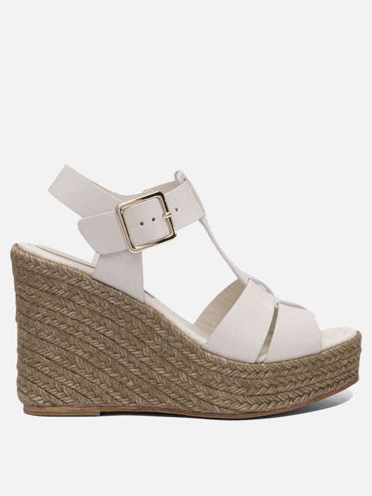Heeled sandals 100% cow leather - 100% cow leather  White - Paloma Barceló Women | VIETTI Online Store 
