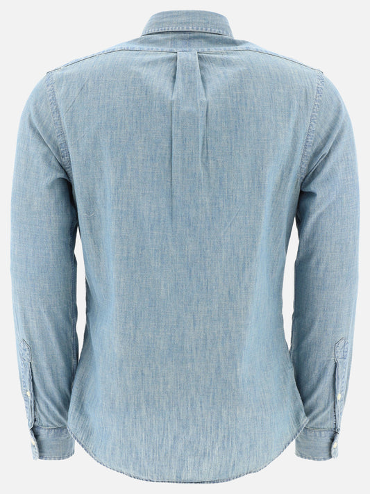 Polo Ralph Lauren Slim-fit chambray shirt 10446741_S Light blue 2