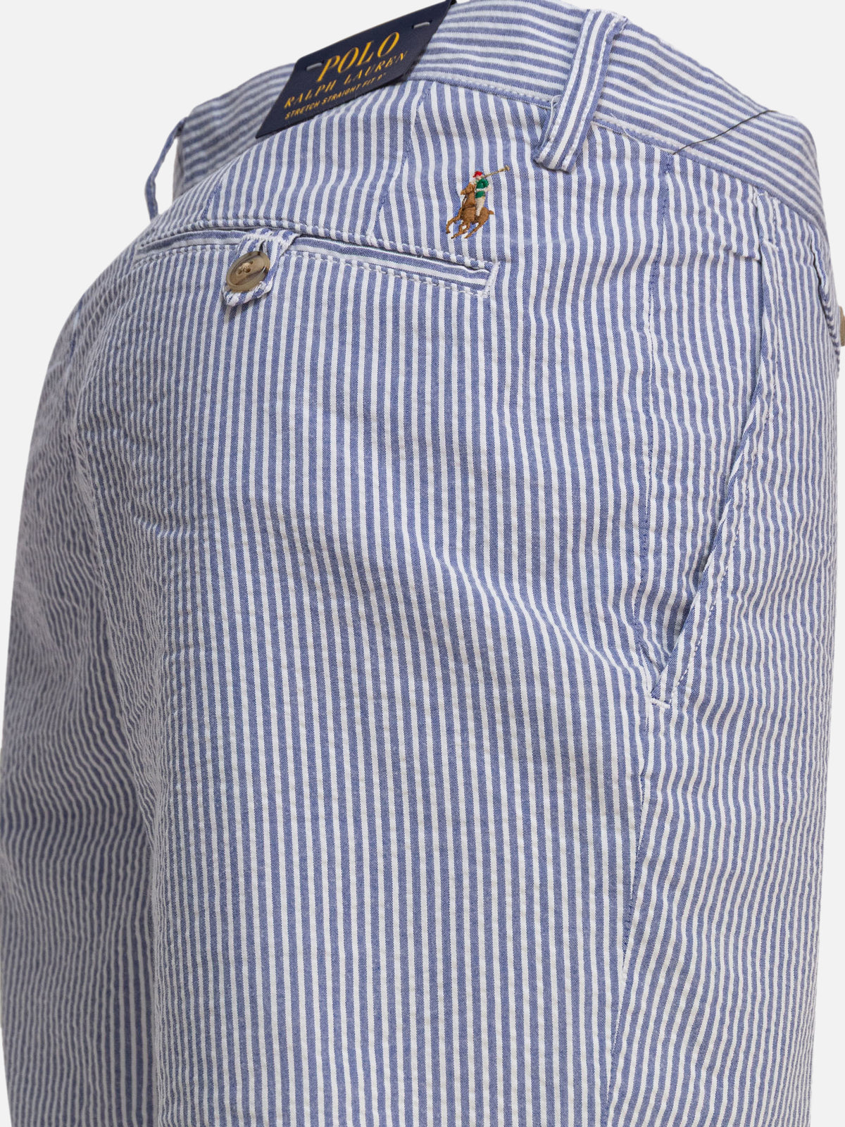 Polo Ralph Lauren Straigh-fit stretch seersucker shorts Blue