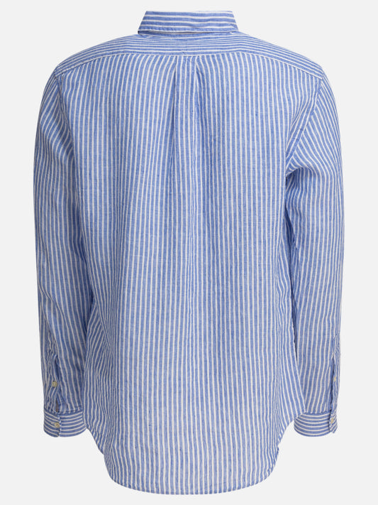 Polo Ralph Lauren Striped linen shirt 16902239_S Blue 2