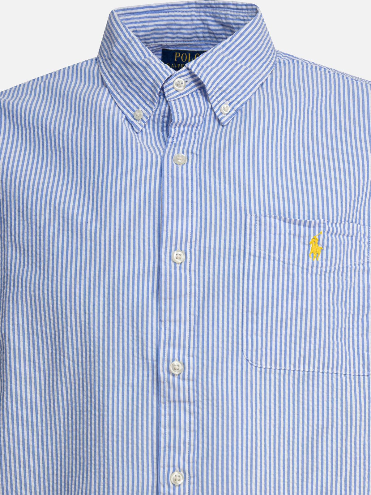 Polo Ralph Lauren Custom fit seersucker casual shirt Light blue