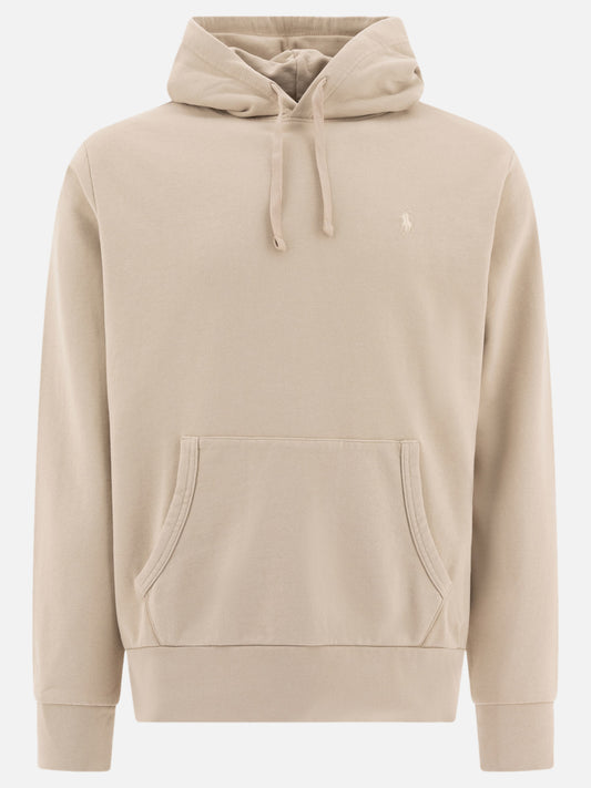 Polo Ralph Lauren Felpa con cappuccio in cotone loopback 15972500_S Grey 1