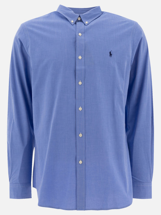 Polo Ralph Lauren Slim-fit stretch fil-à-fil shirt 13059625_S Blue 1