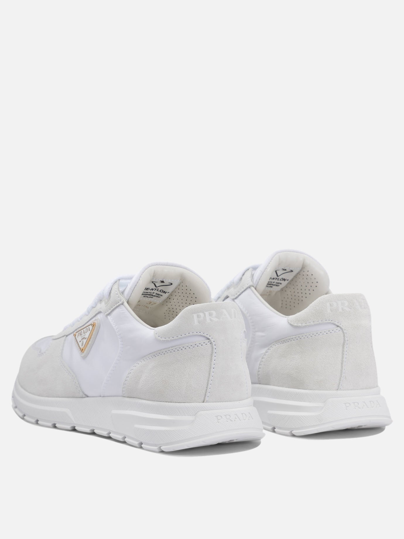 スニーカー PRADA White nylon and leather Prax 2.0 sneakers Prada White Nylon And Leather Prax 2.0 Sneakers | ModeSens