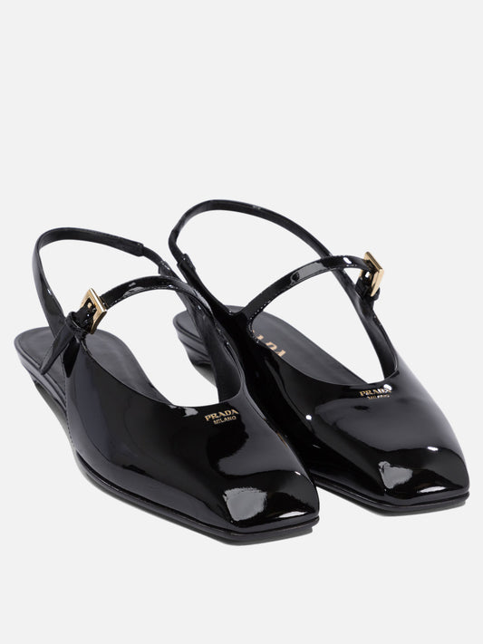 Sandali bassi 100% calf leather - 100% leather  Nero - Prada Donna | PLP | VIETTI Online Store | 2
