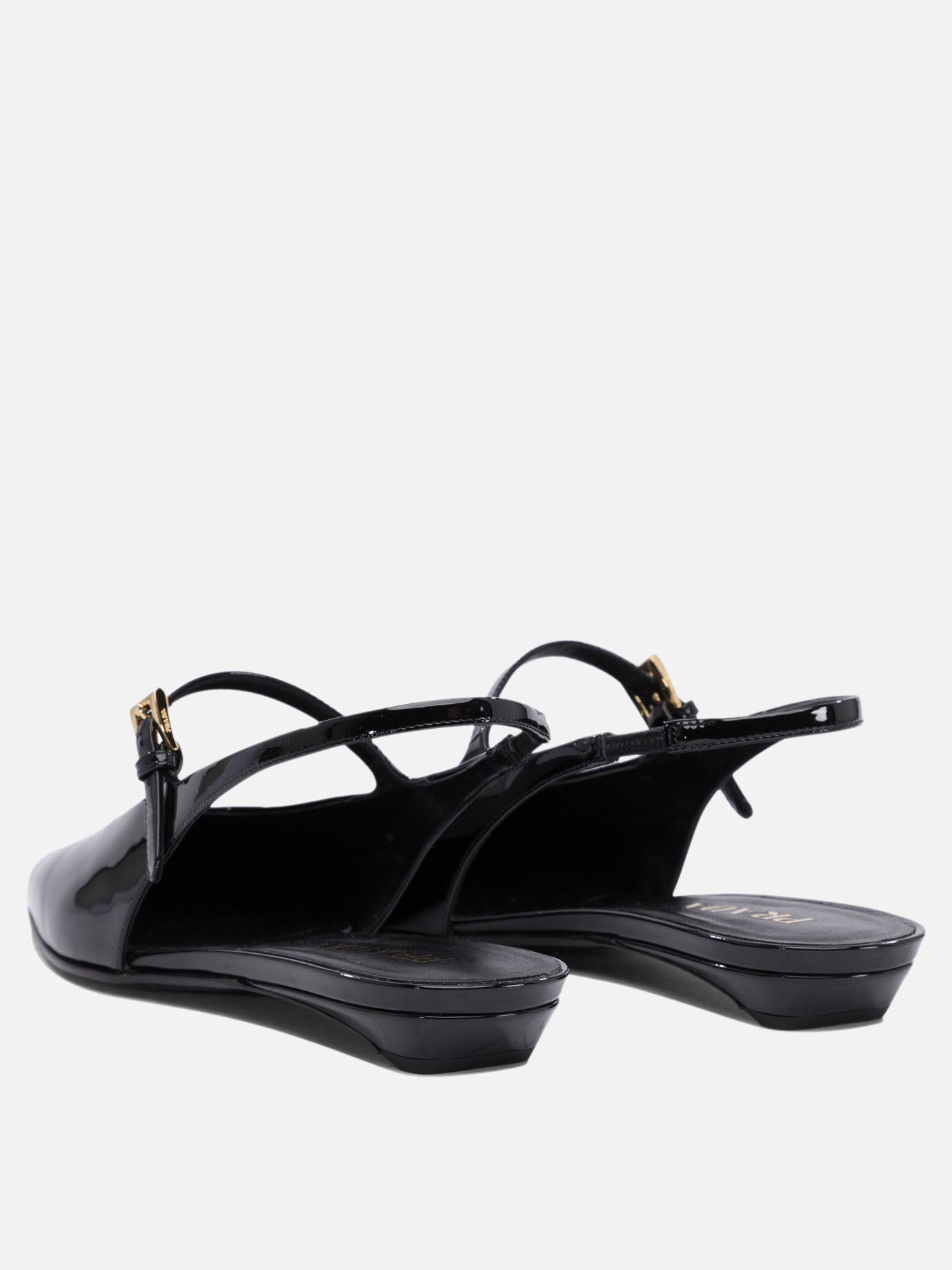 Sandali bassi 100% calf leather - 100% leather  Nero - Prada Donna | PDP | VIETTI Online Store | thumbnail_4
