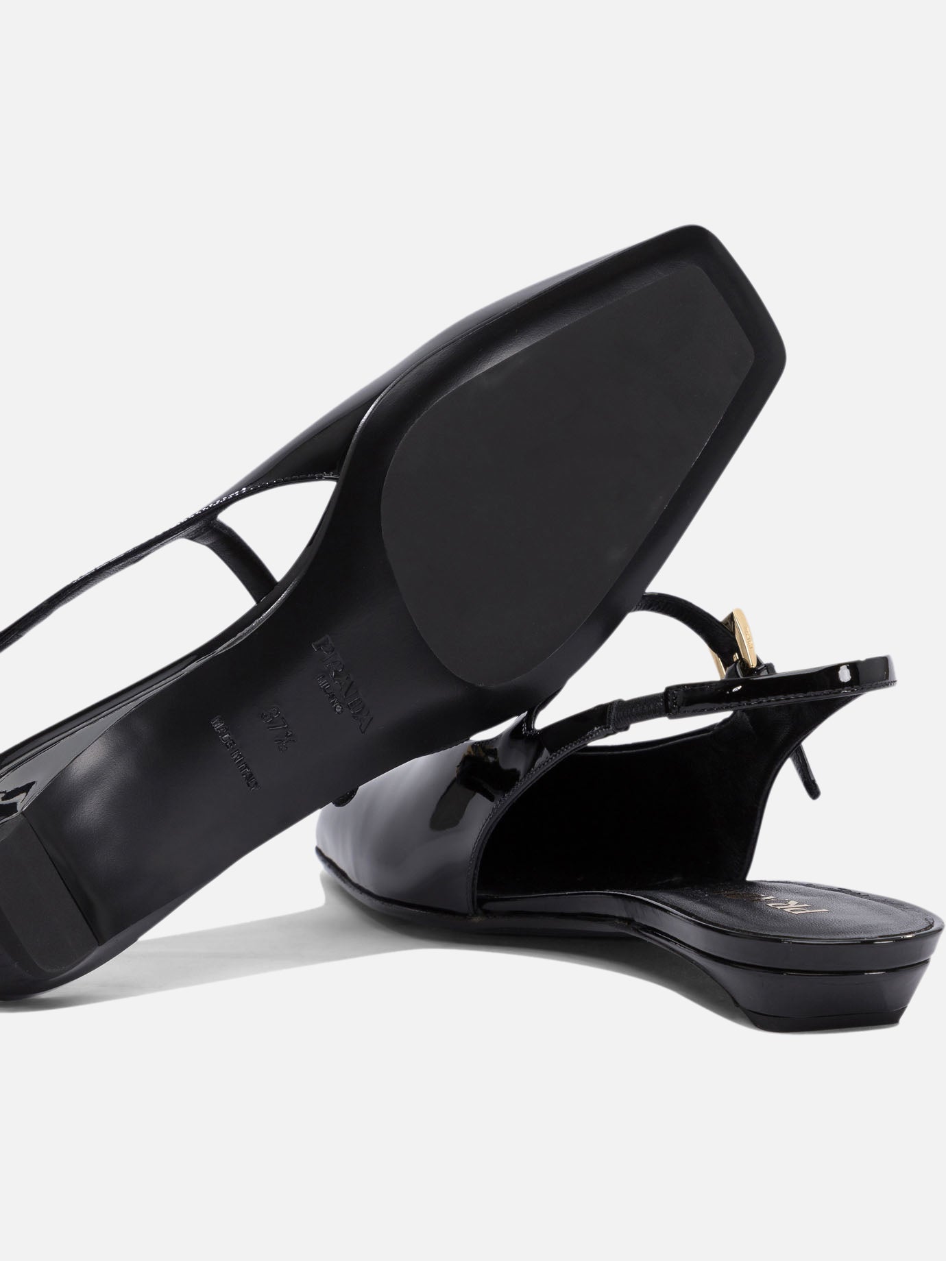 Sandali bassi 100% calf leather - 100% leather  Nero - Prada Donna | PDP | VIETTI Online Store | Zoom-Modal_5
