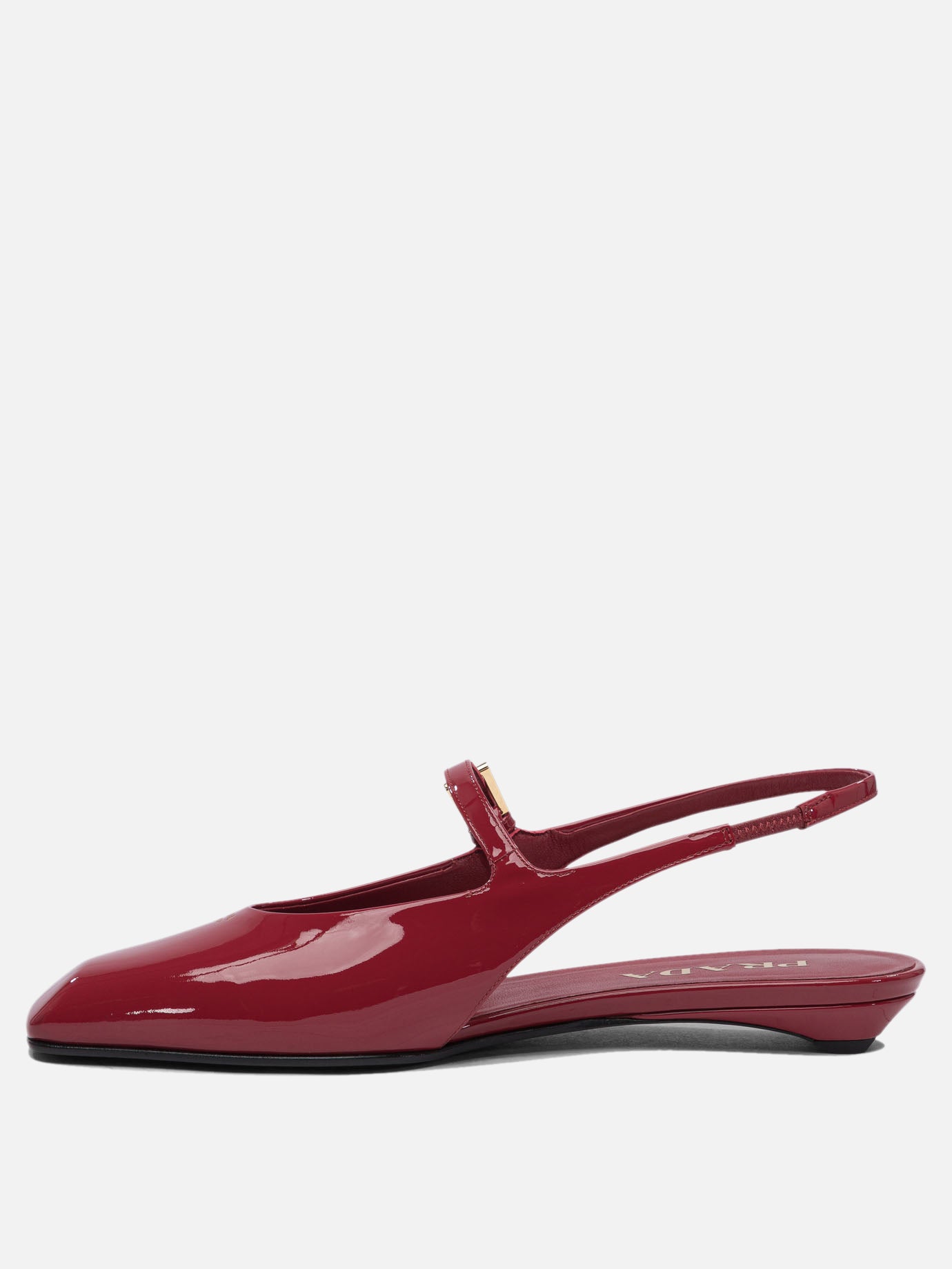 Prada Patent leather slingback ballet flats Red - Women | VIETTI