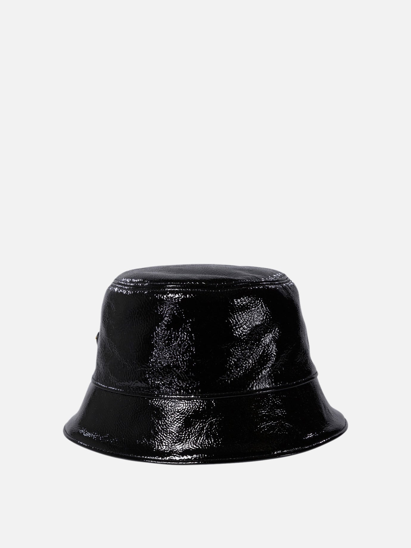 Prada Naplak patent leather bucket hat Black - Women | VIETTI