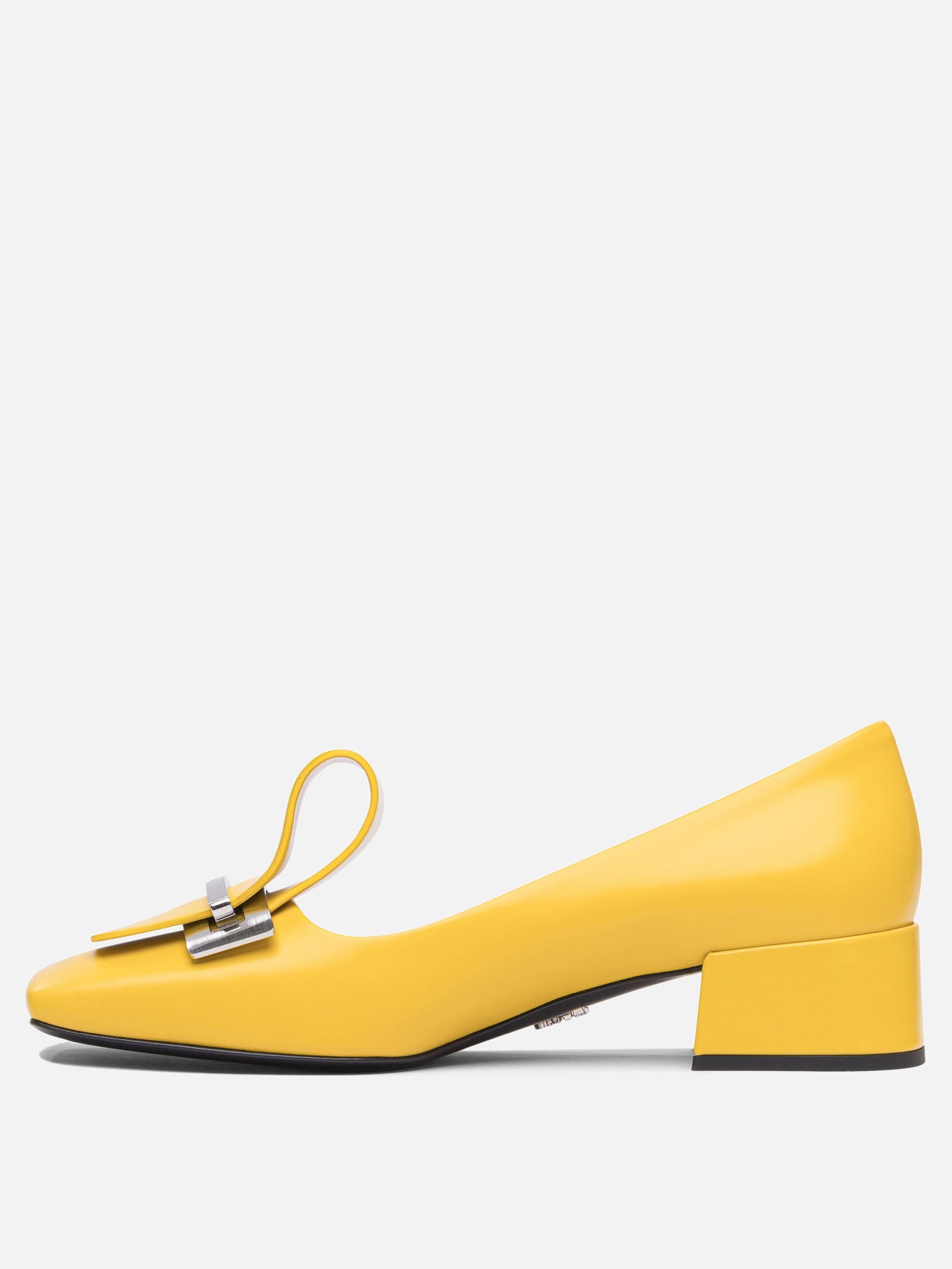 【ばに】PRADA Leather Strap Heels PRADA Beige Patent Leather Peep Toe Buckle Strap Heels Size