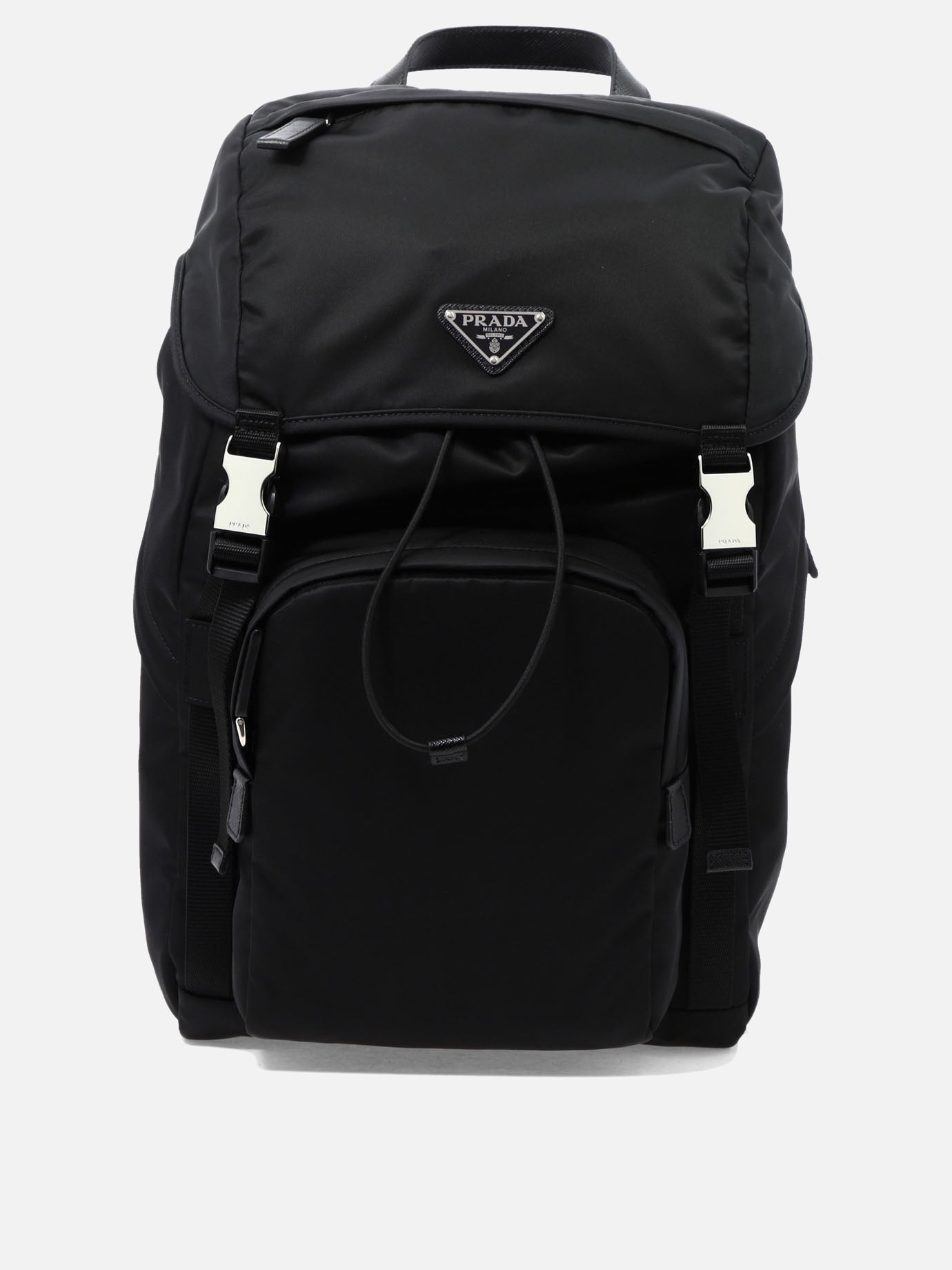 Prada Re-Nylon and Saffiano Backpack Black