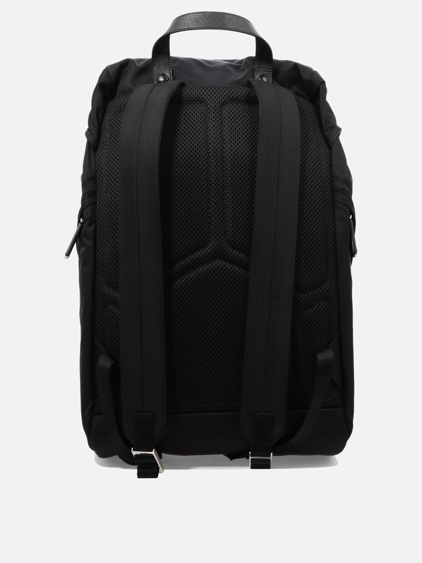 Prada Re-Nylon and Saffiano Backpack Black