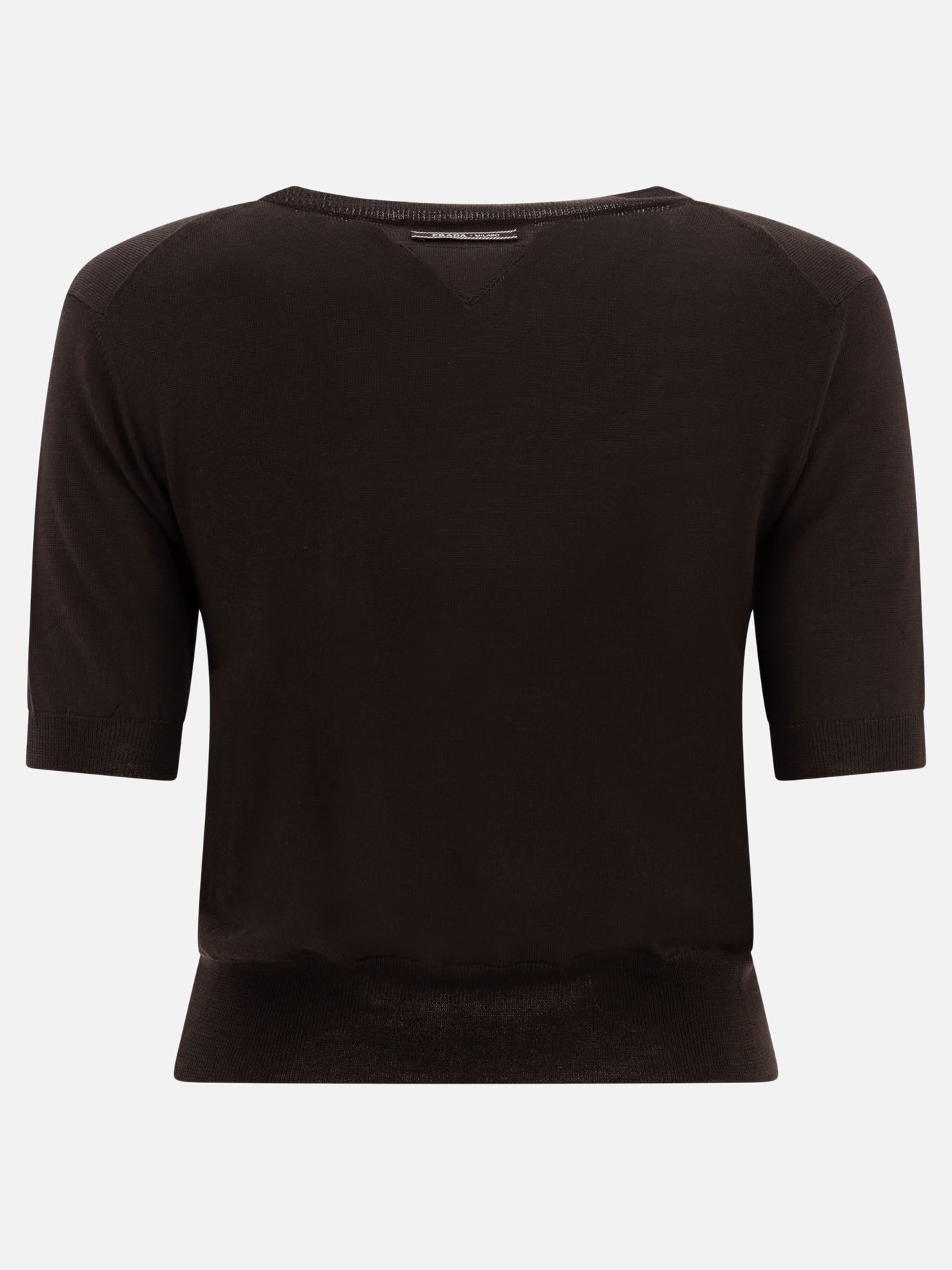 Prada Maglia scollo a V in lana 14047465_42 Brown thumbnail_2