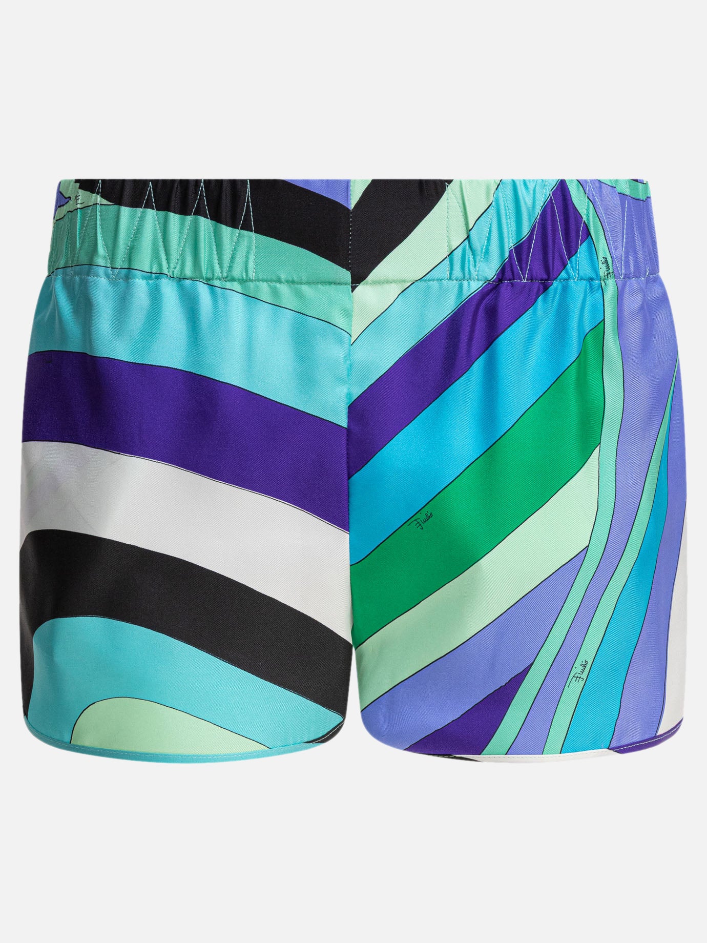 Drawstring shorts Print  Blue - Pucci Women | PDP | VIETTI Online Store | thumbnail