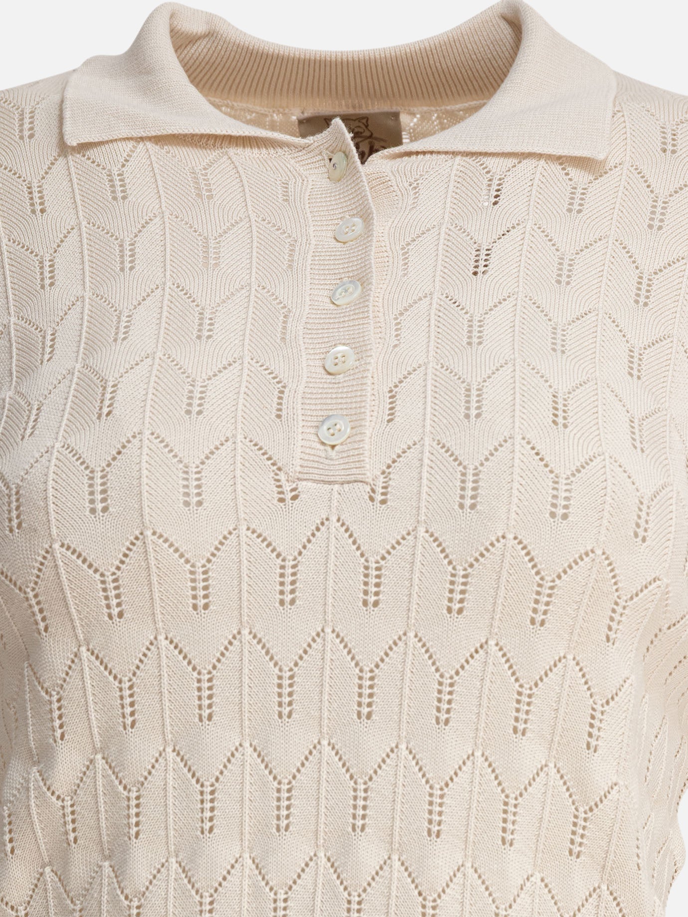 Polo shirts with buttons Solid colour  Beige - Rakkì Women | PDP | VIETTI Online Store | thumbnail_3