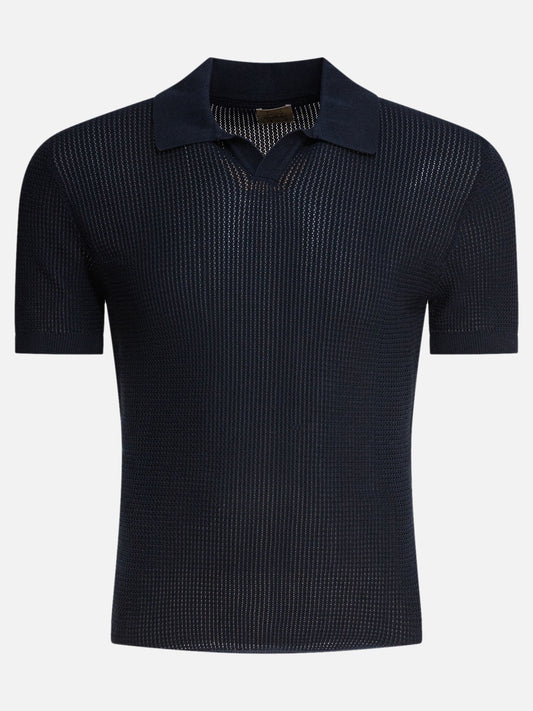 Rakkì "Mercedes" buttonless polo shirt Blue

