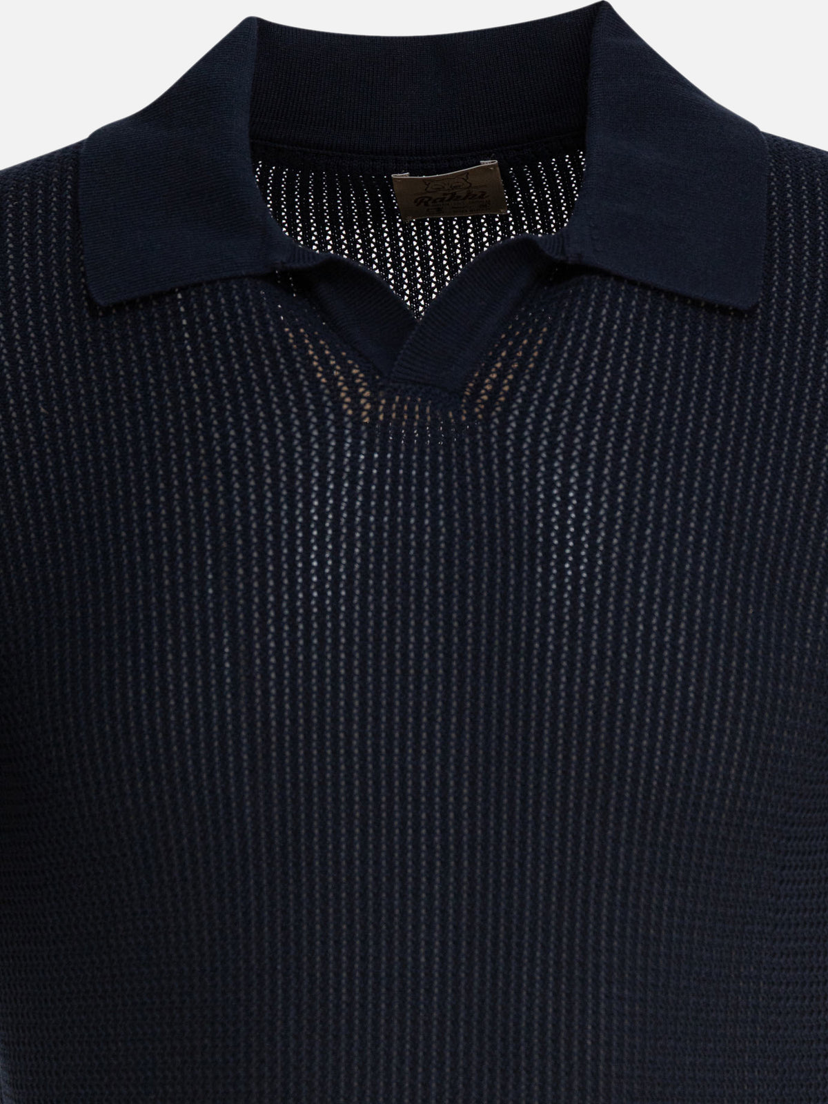 Rakkì "Mercedes" buttonless polo shirt Blue - VIETTI