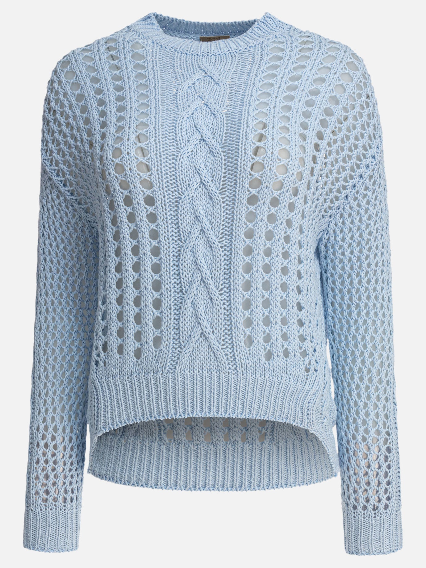 Crewneck sweaters Textured knit  Light blue - Rakkì Women | PDP | VIETTI Online Store | Zoom-Modal
