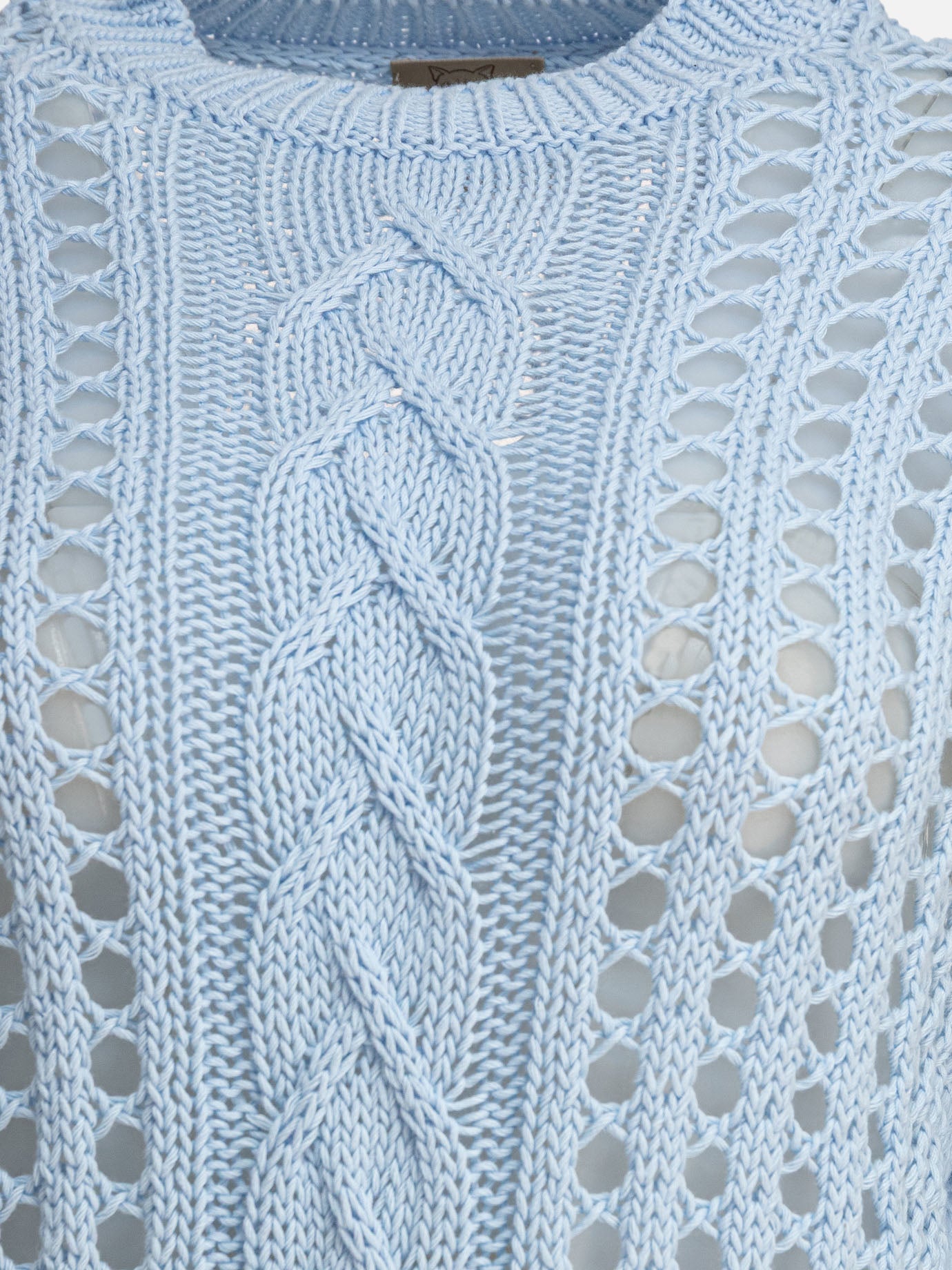 Crewneck sweaters Textured knit  Light blue - Rakkì Women | PDP | VIETTI Online Store | thumbnail_3
