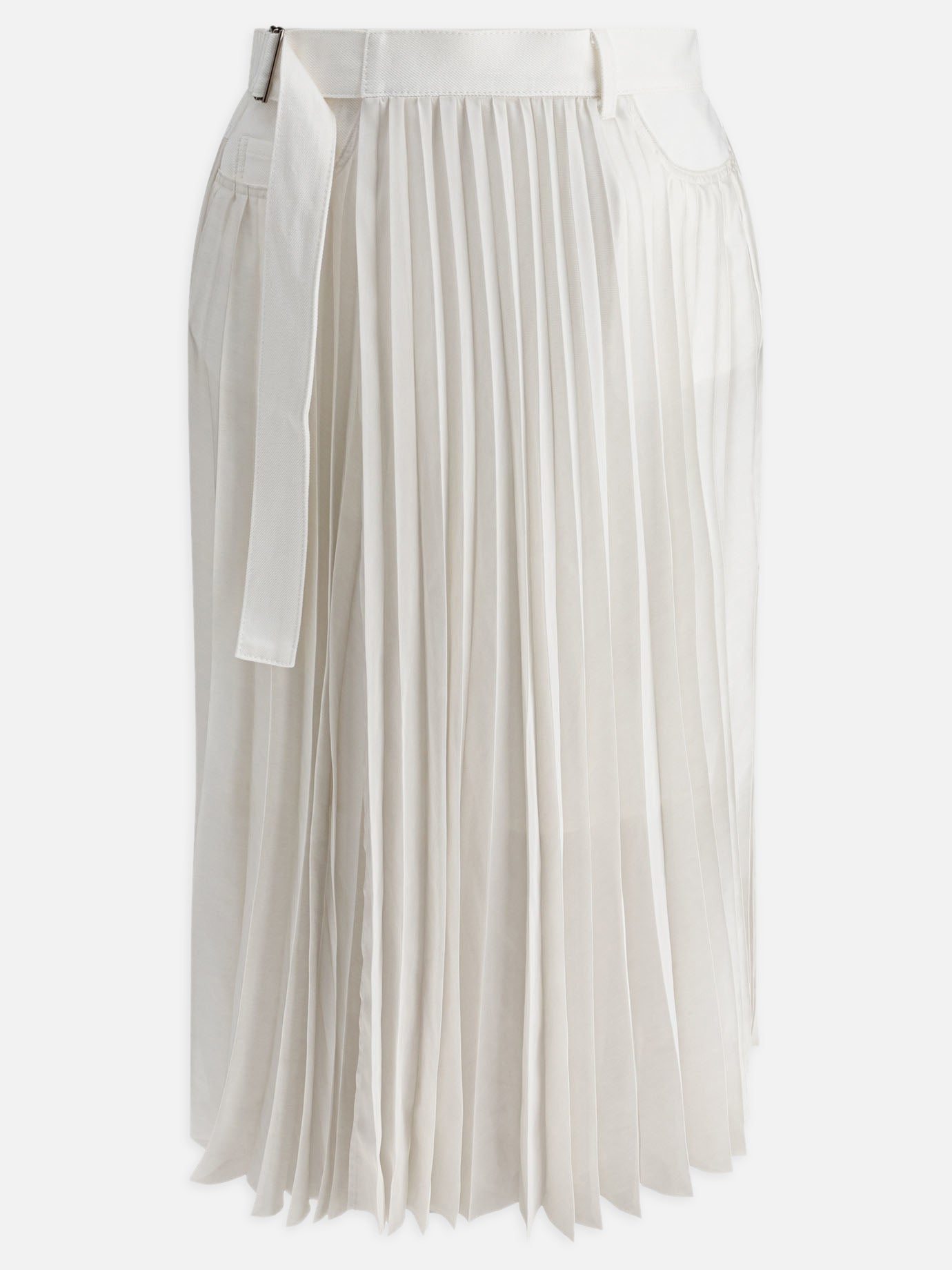 Sacai Gonna plissettata 10738113_1 White thumbnail_1
