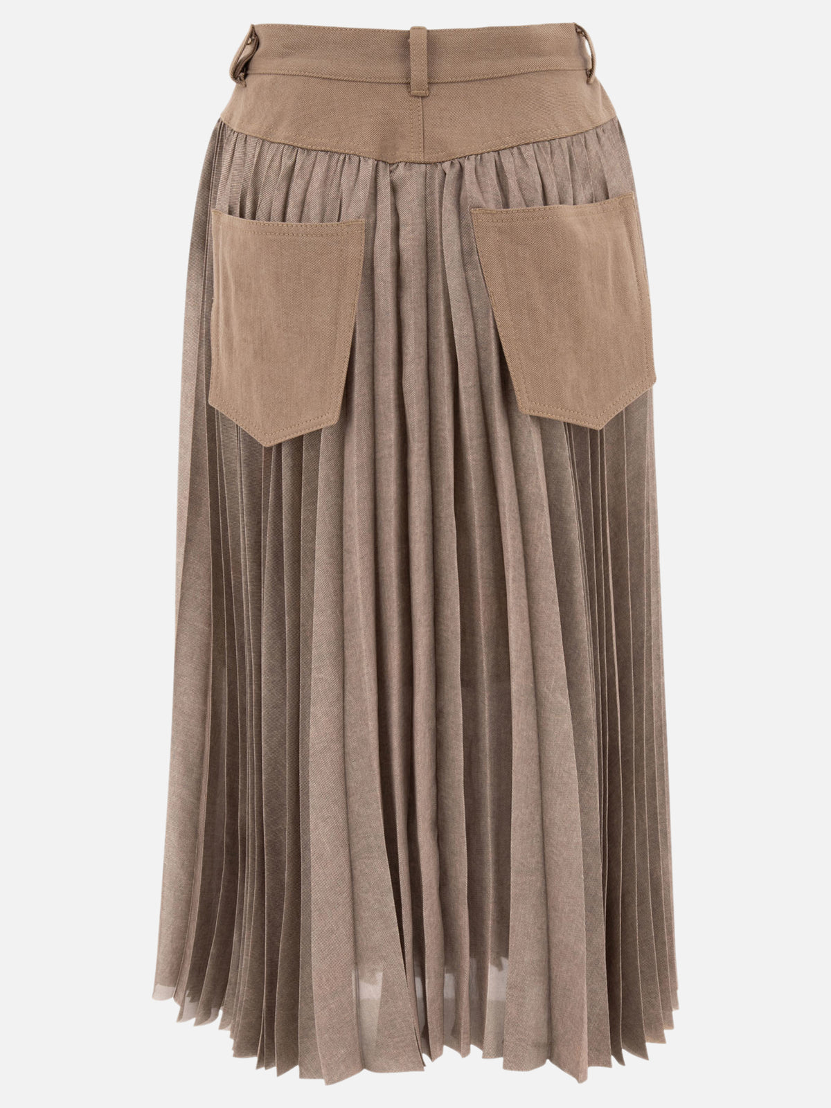 Sacai Pleated skirt Beige - VIETTI