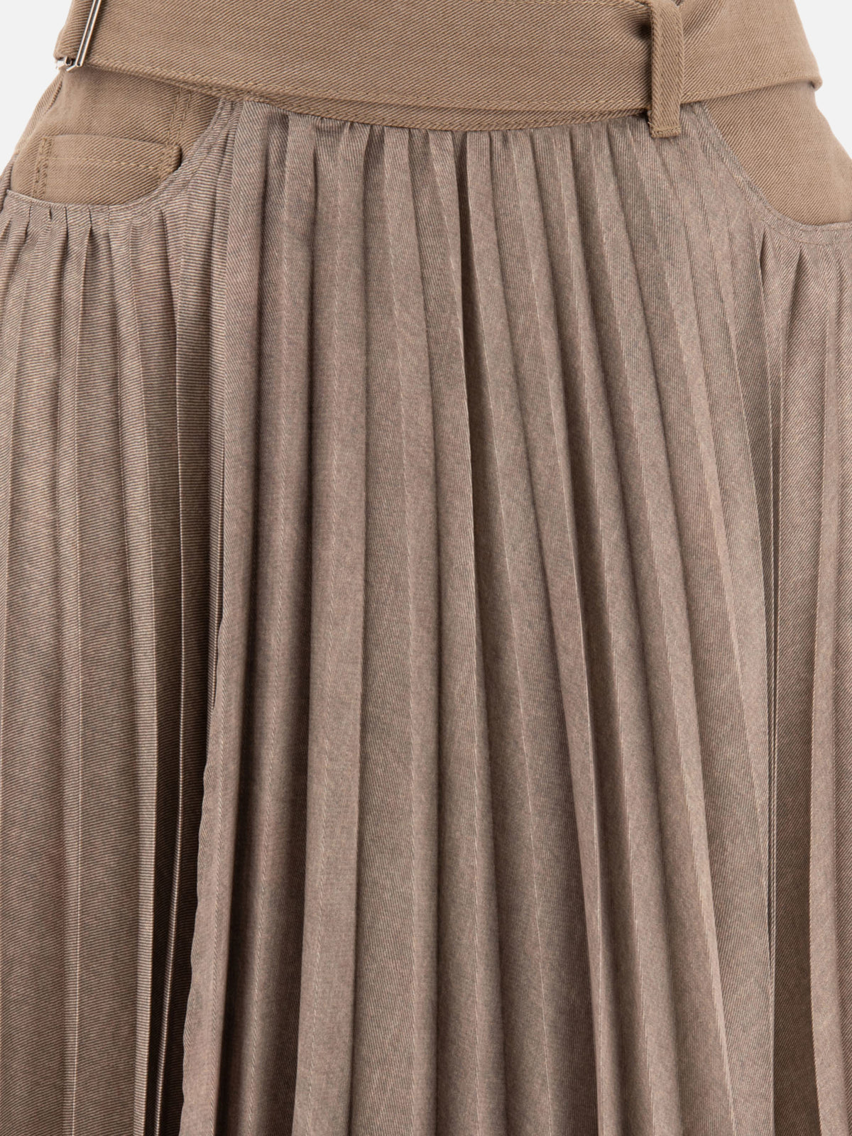 Sacai Pleated skirt Beige