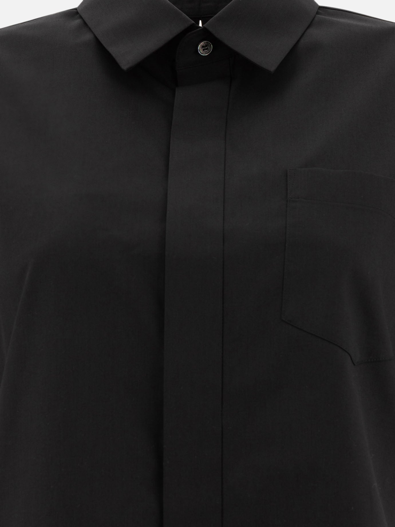 Sacai Cotton poplin shirt Black