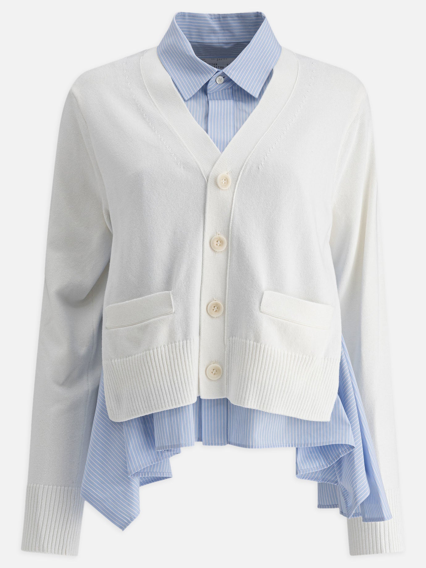 Cardigans Striped  White - Sacai Women | PDP | VIETTI Online Store | thumbnail
