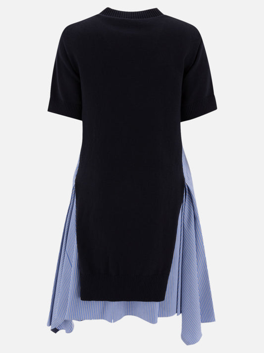 Sacai Abito in cotone e maglia 19507299_1 Blue 2