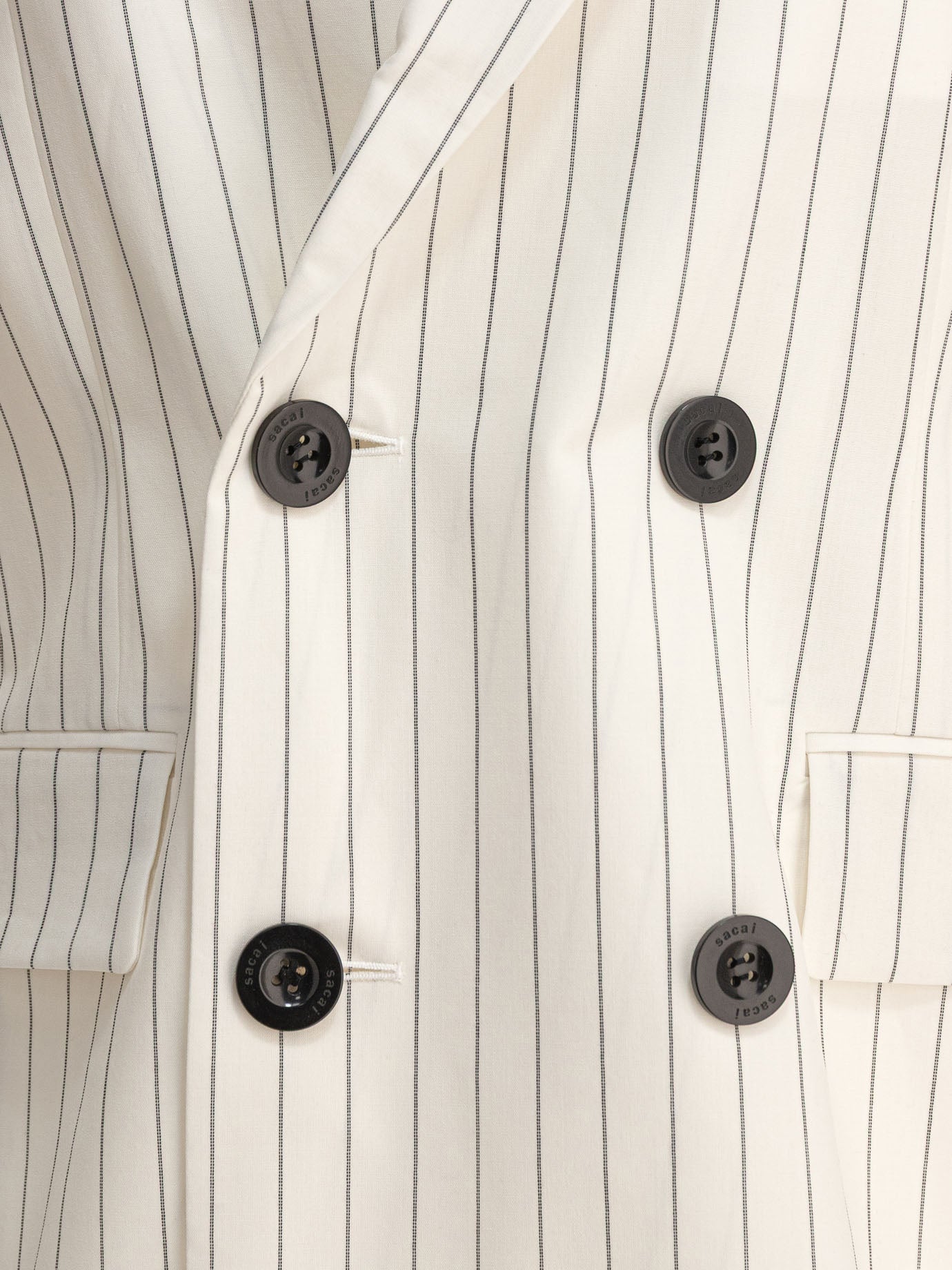 Sacai Balzer double-breasted wool and silk 10040041_2 White thumbnail_3