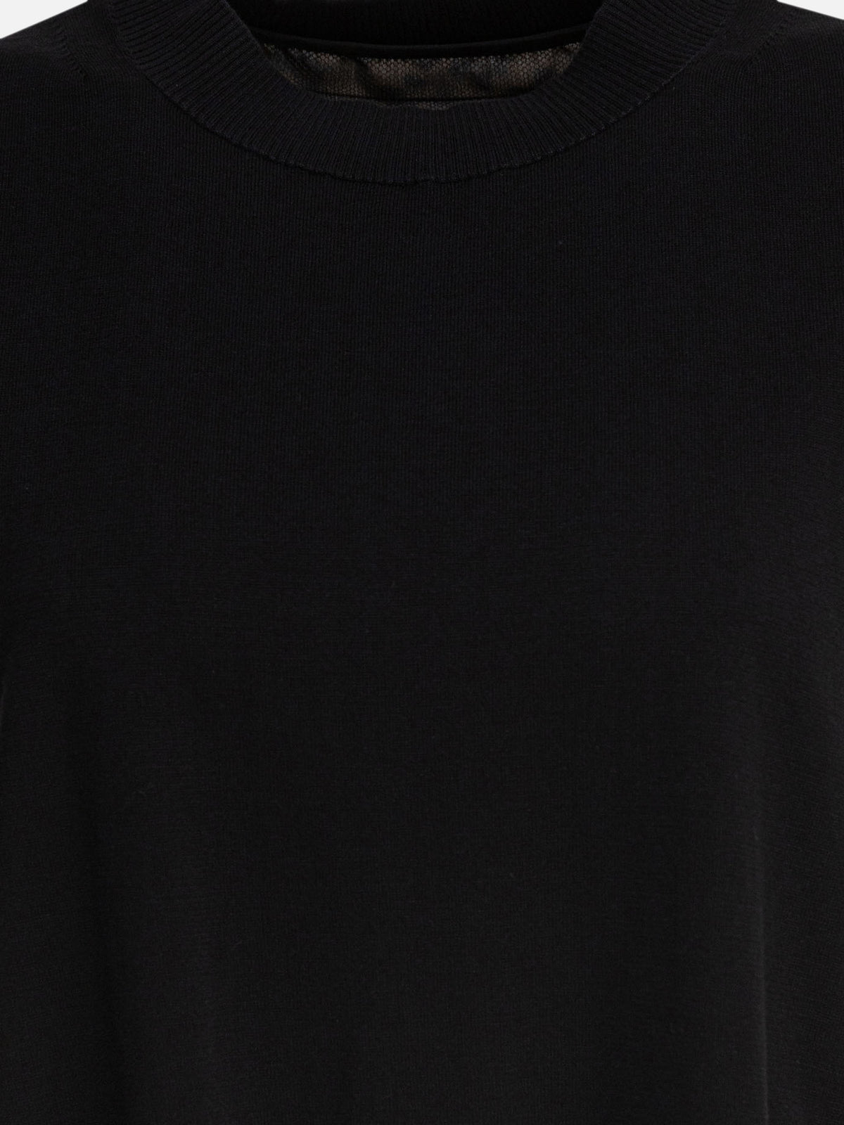 Sacai Leopard print top Black