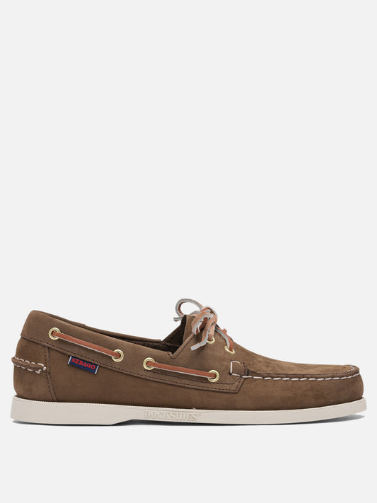 Laced loafers 100% suede - 100% rubber  Brown - Sebago Men | VIETTI Online Store 
