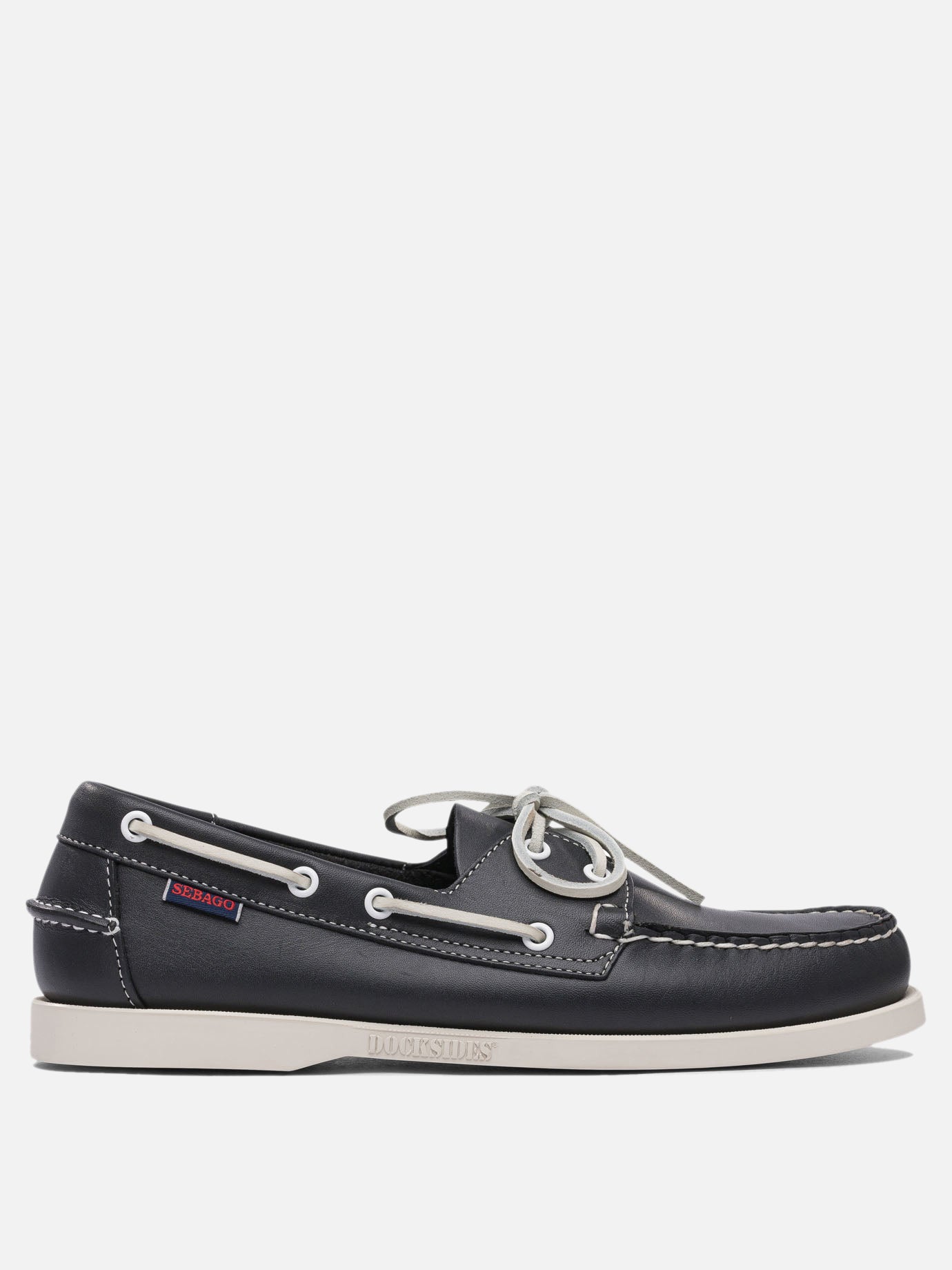 Laced loafers 100% leather - 100% rubber  Blue - Sebago Men | PDP | VIETTI Online Store | thumbnail