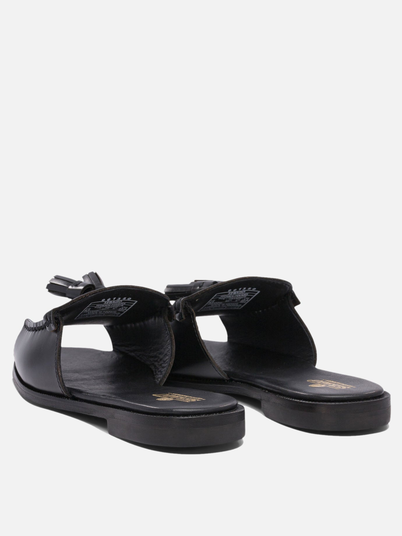 Slides 100% leather - 100% leather  Black - Sebago Women | PDP | VIETTI Online Store | thumbnail_4