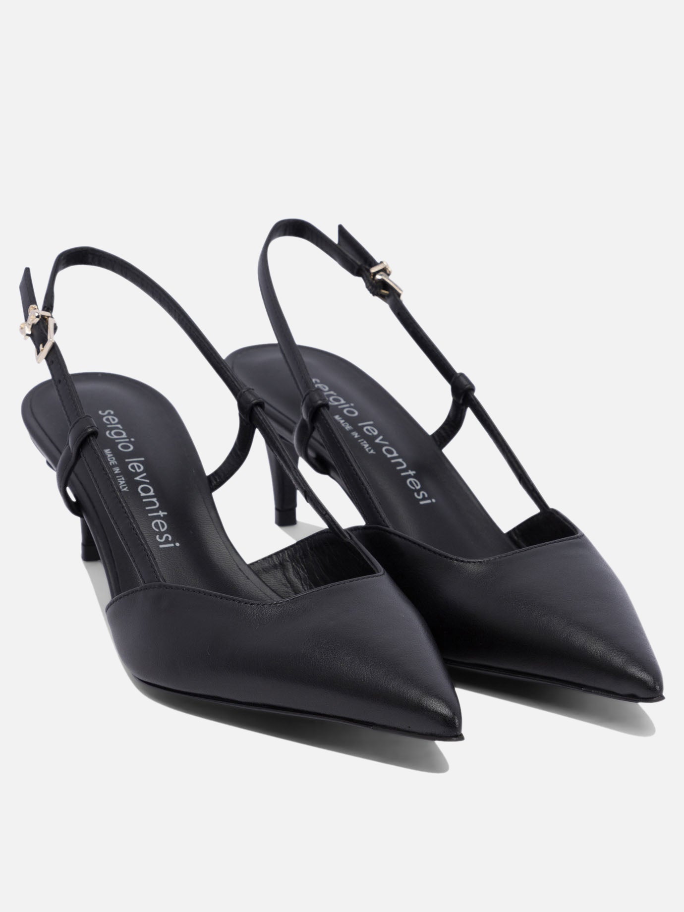 Slingbacks 100% leather - 100% leather  Black - Sergio Levantesi Women | PDP | VIETTI Online Store | thumbnail_2