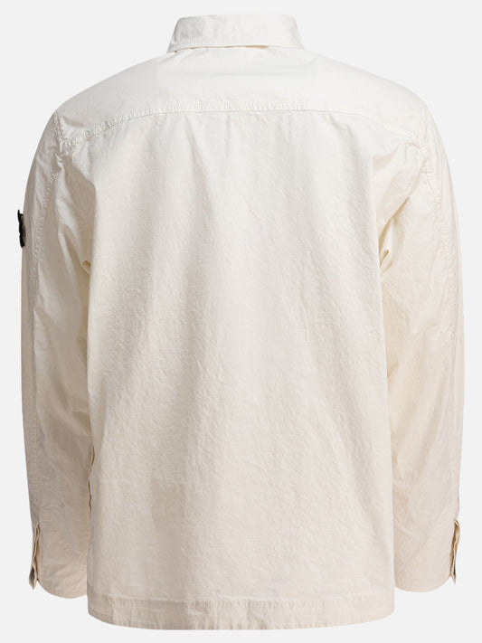Stone Island Overshirt in cotone ripstop 19700807_L White 2