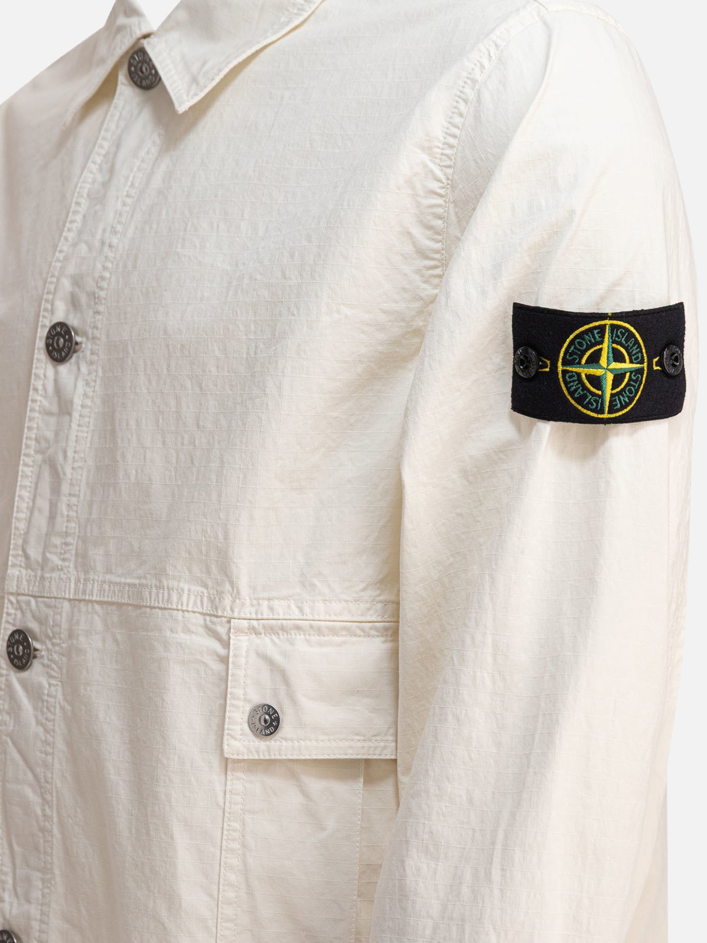 Stone Island Ripstop cotton overshirt White