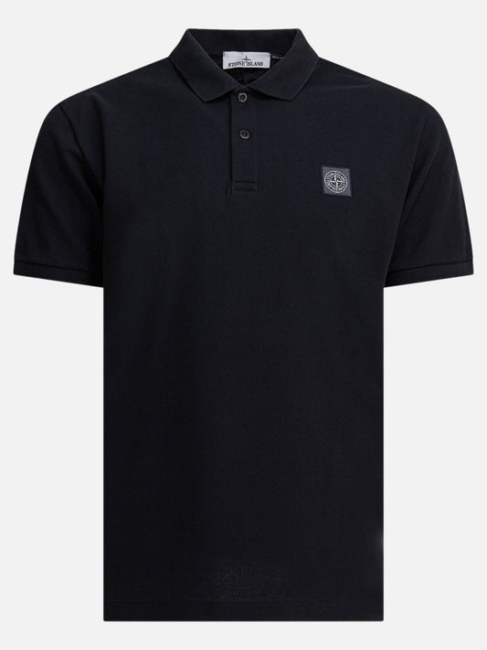 Stone Island Polo in piquet di cotone biologico 27633493_L Blue 1