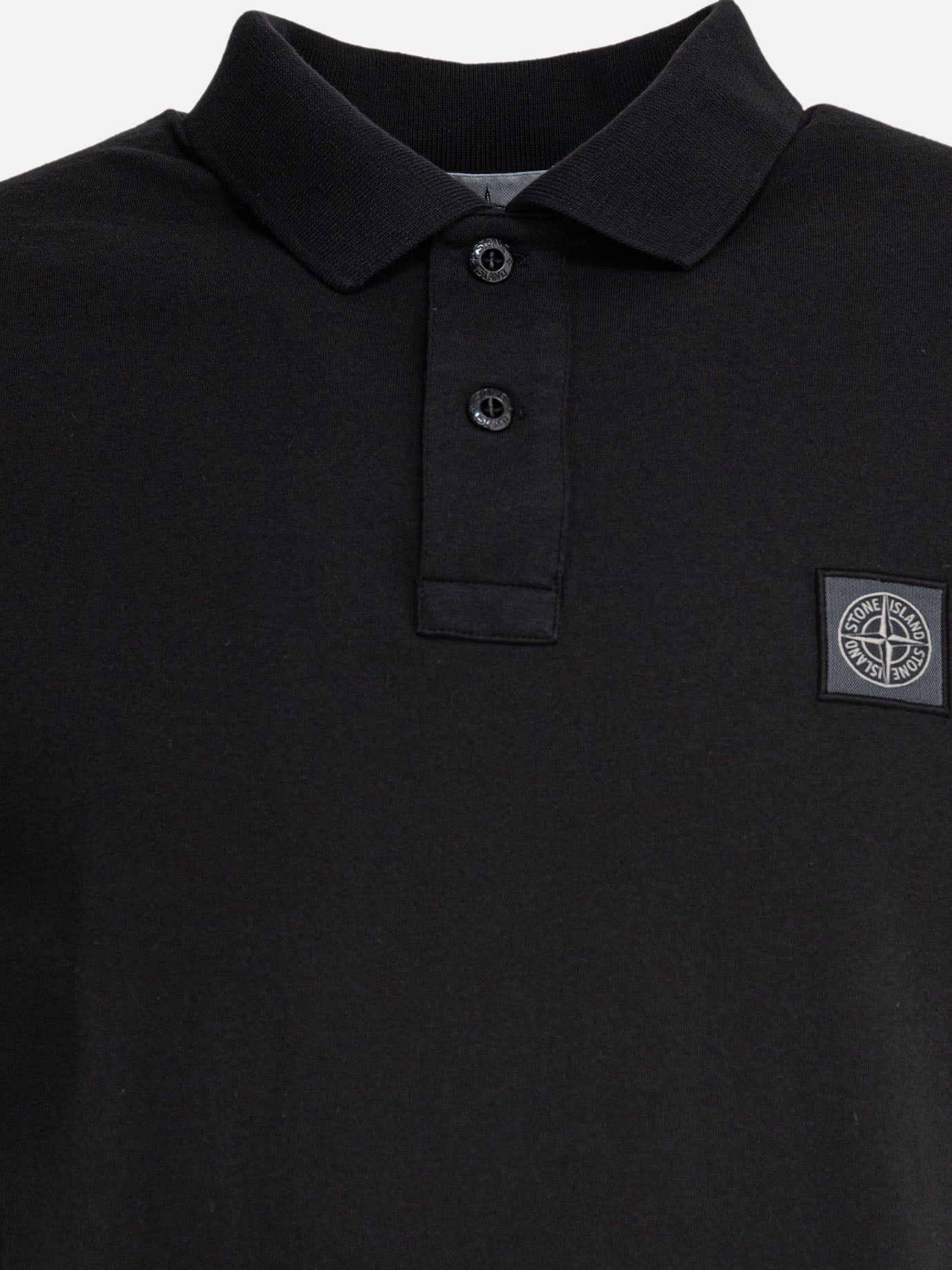 Stone Island Cotton jersey polo shirt Black - Men | VIETTI