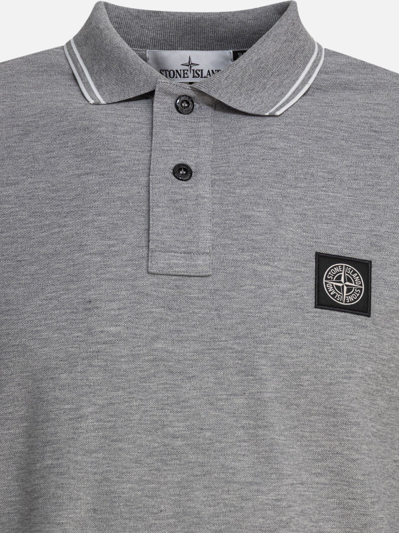 Stone Island Polo in cotone biologico piquet 11855801_M Grey thumbnail_3