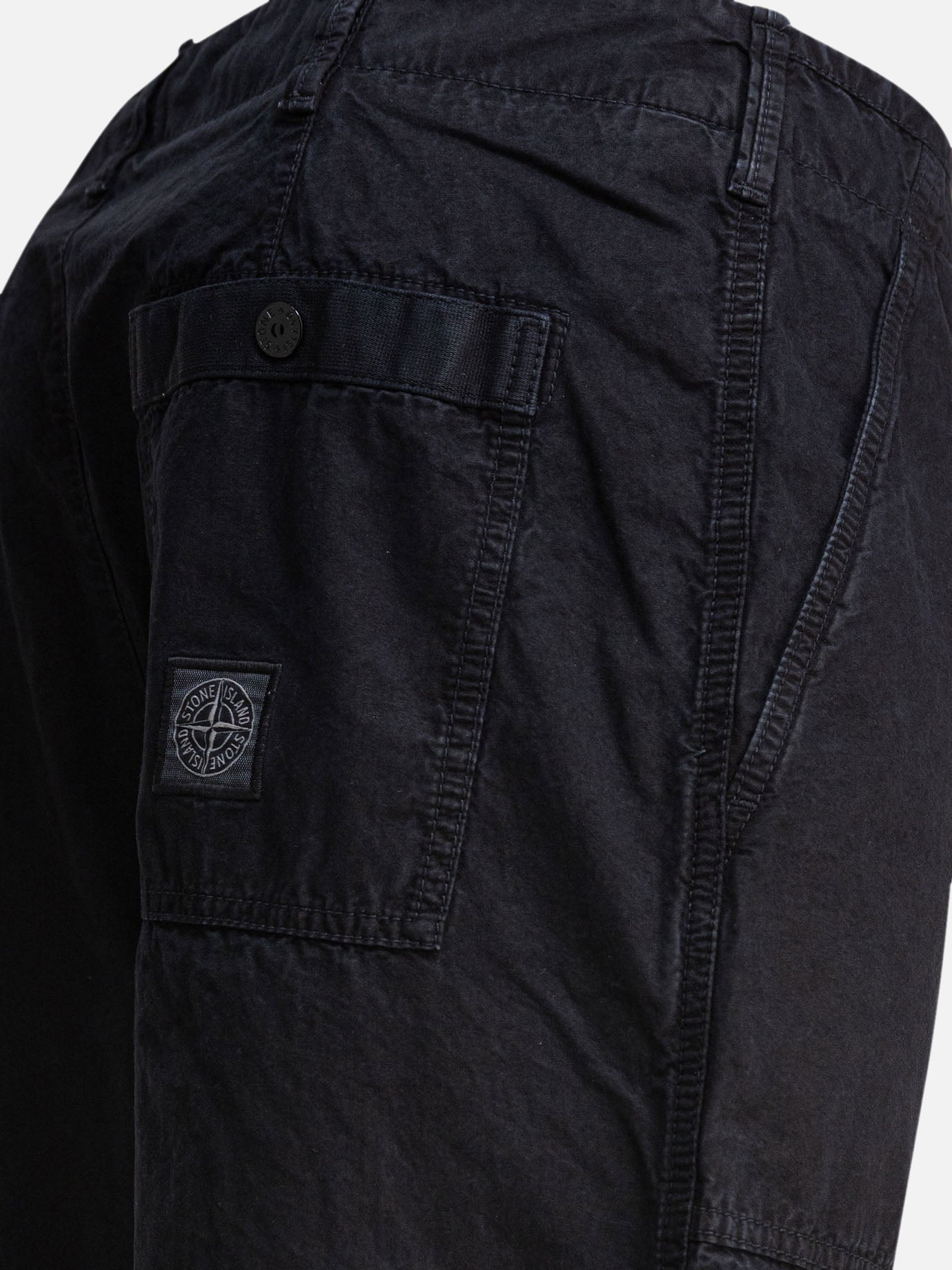 Stone Island "Old" effect fatigue trousers Blue
