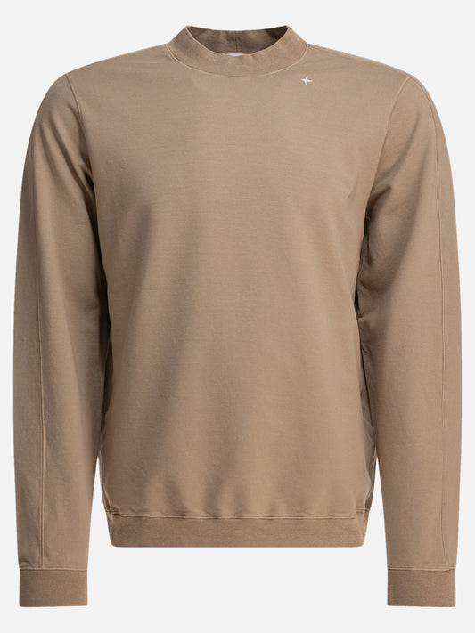 Stone Island Felpa in cotone felpato 23190202_M Beige 1