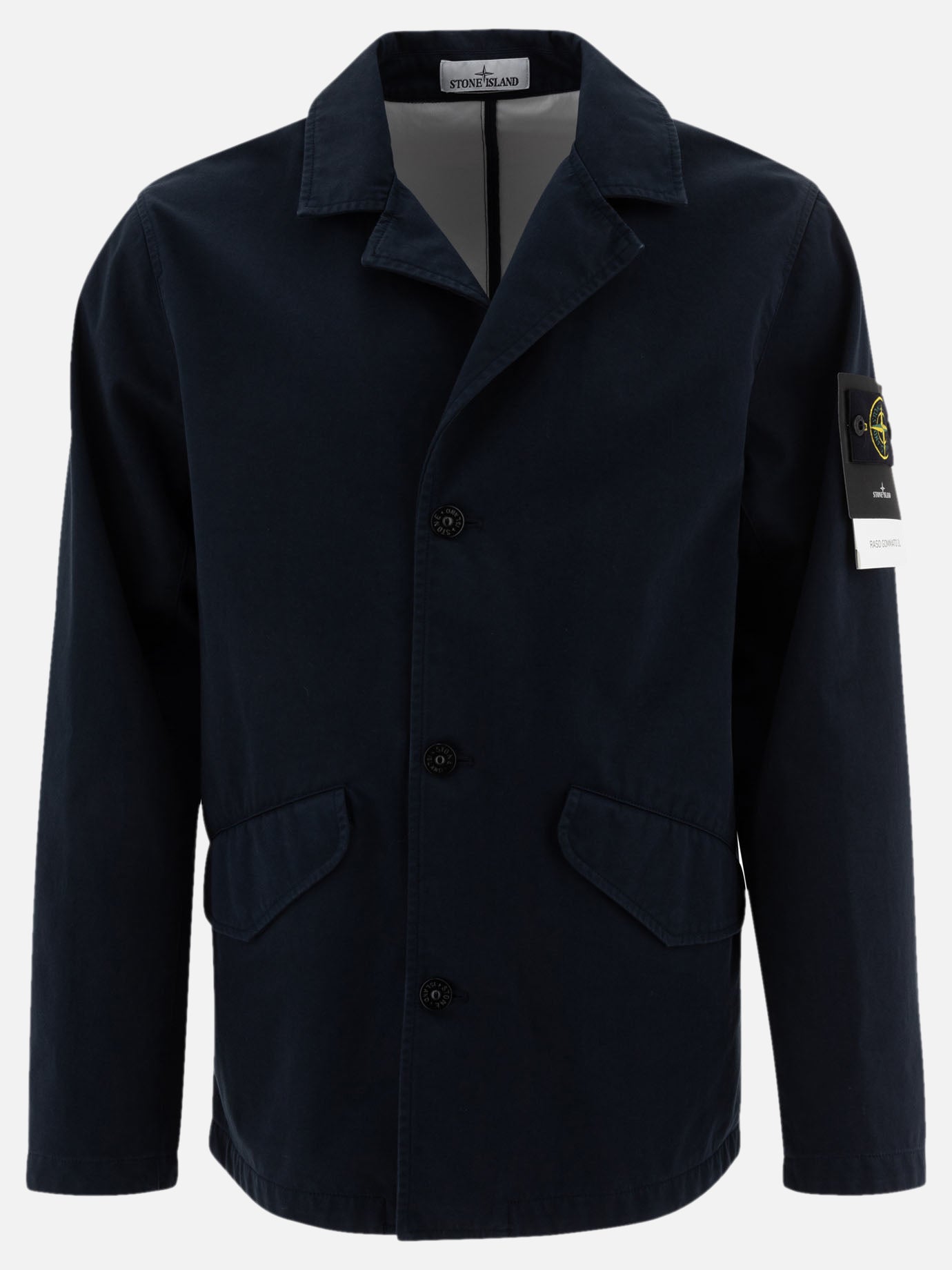 Stone Island Blazer in Raso Gommato 3L Blue