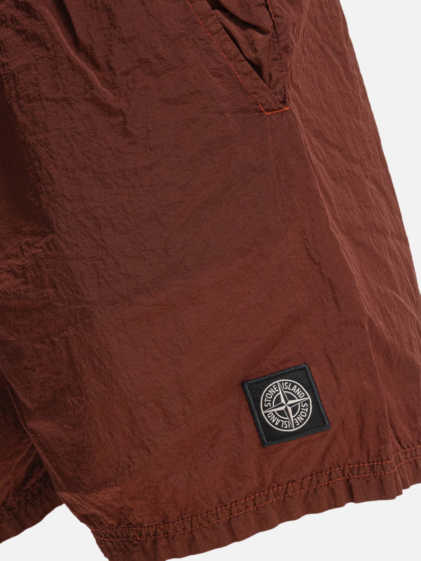 Short da mare Logo  Bordeaux - Stone Island Uomo | PDP | VIETTI Online Store | thumbnail_4