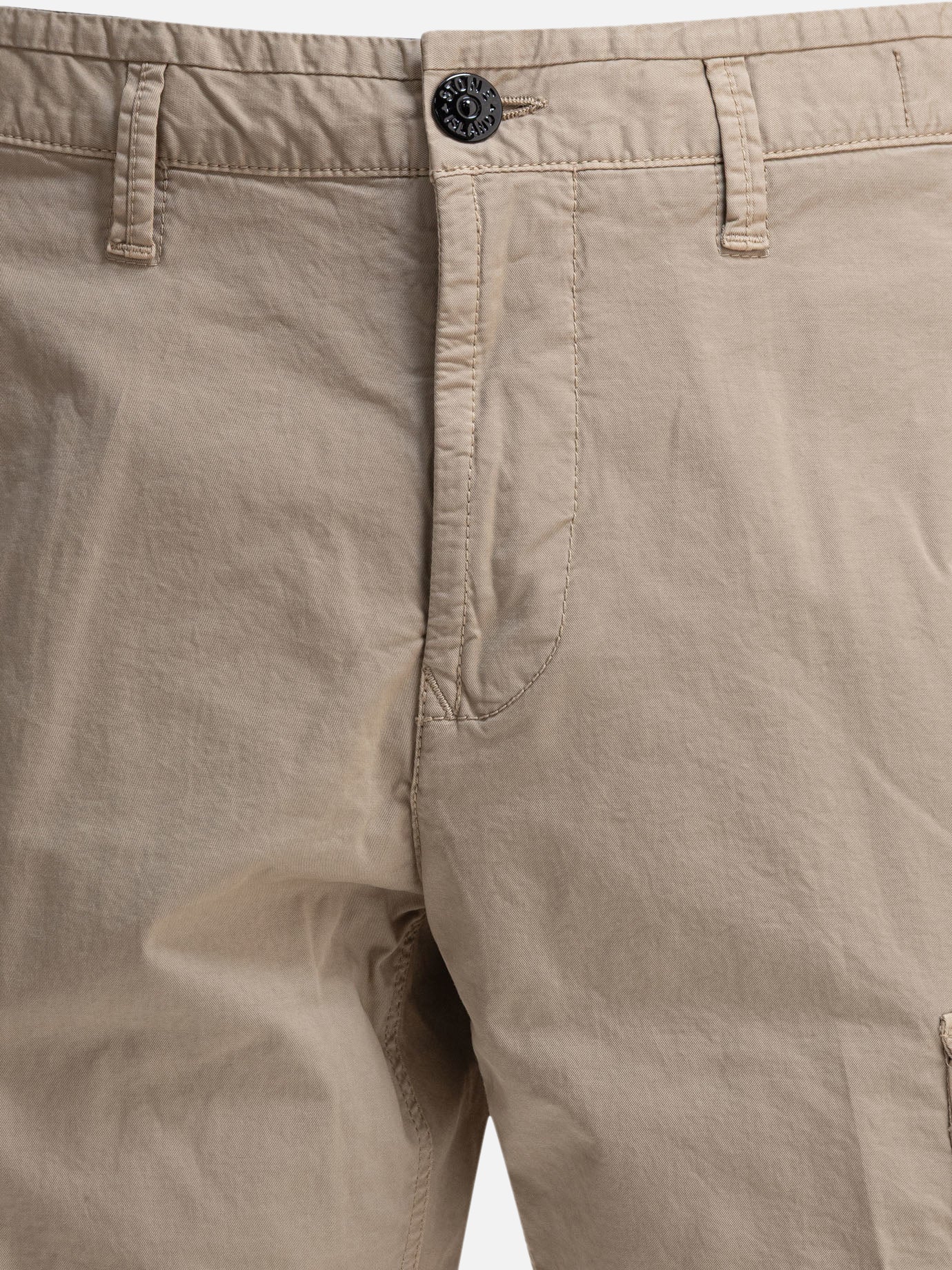 Stone Island Bermuda cargo in twill di cotone Supima® 29209096_30 Beige thumbnail_3