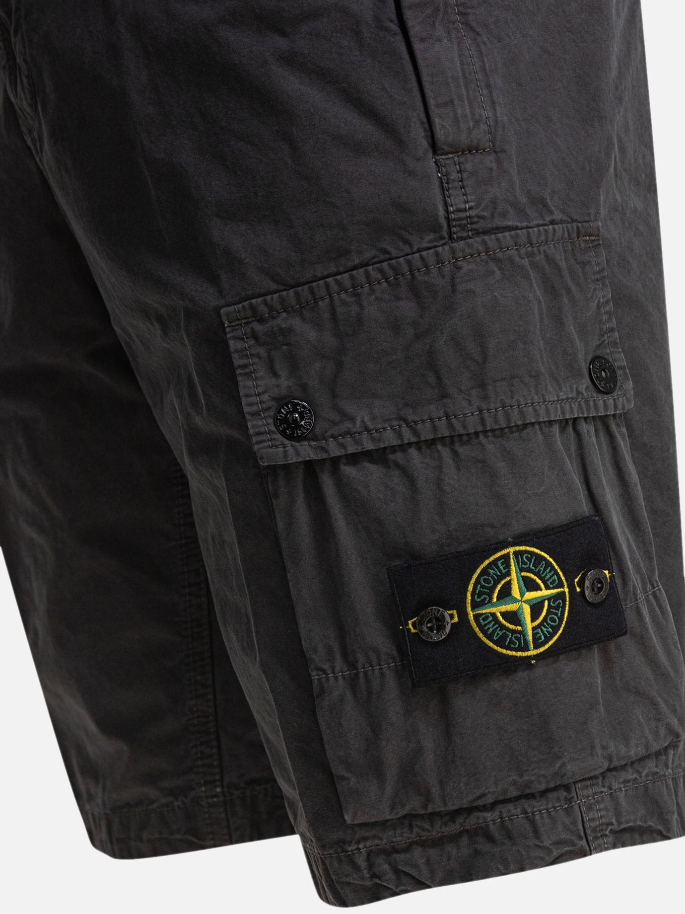 Stone Island "Old" effect cargo bermuda shorts Grey